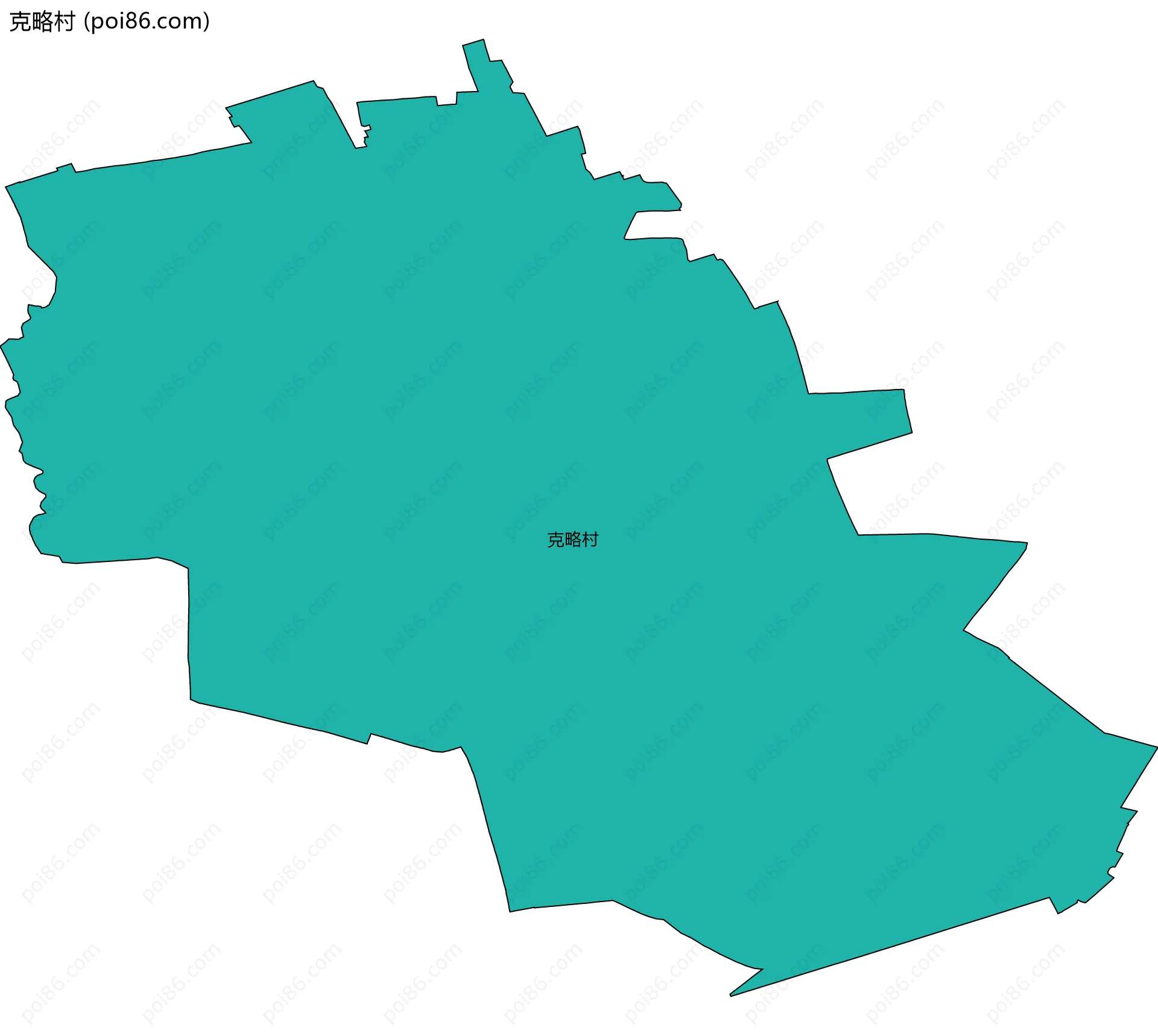 克略村边界地图