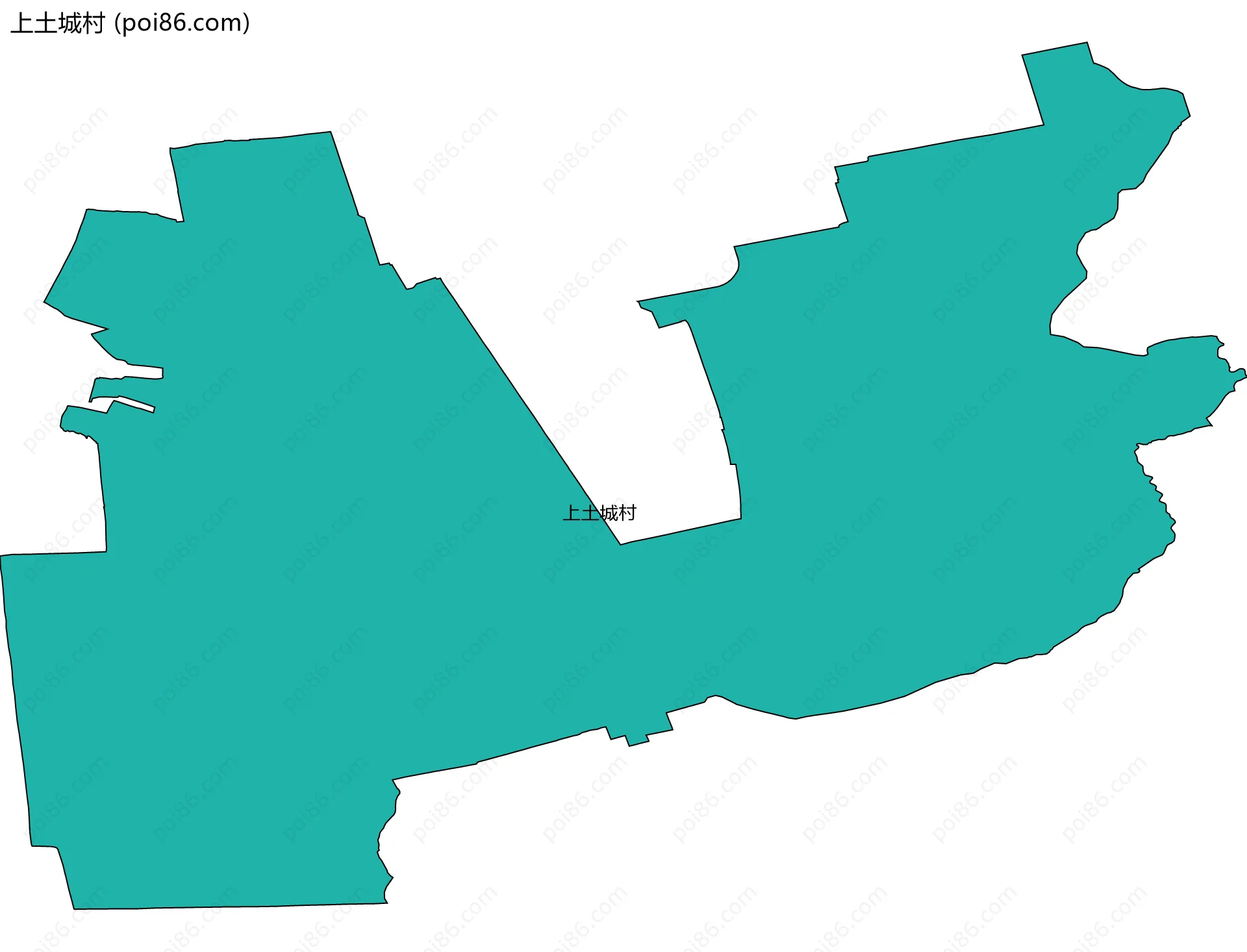 上土城村边界地图