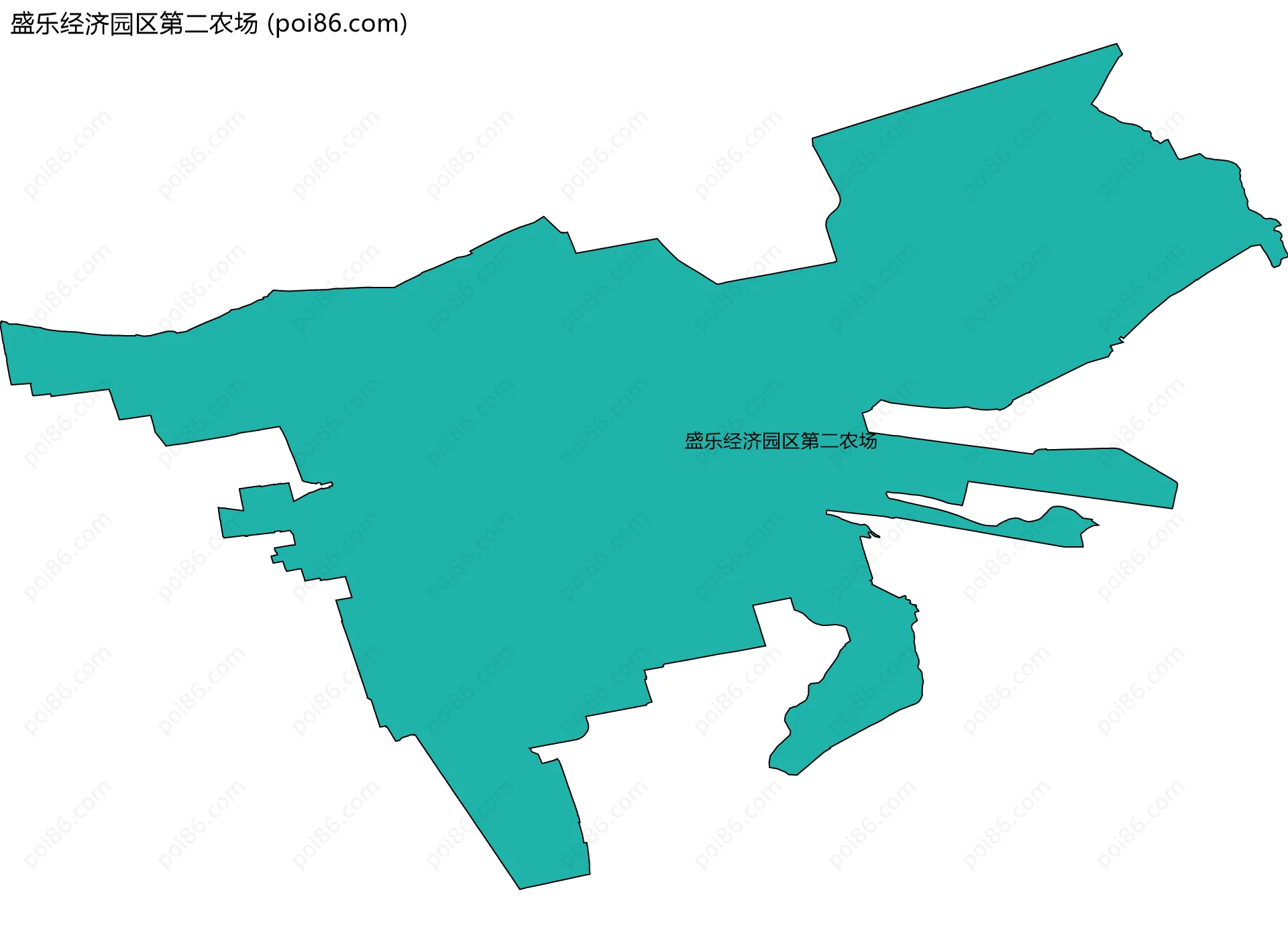 盛乐经济园区第二农场边界地图