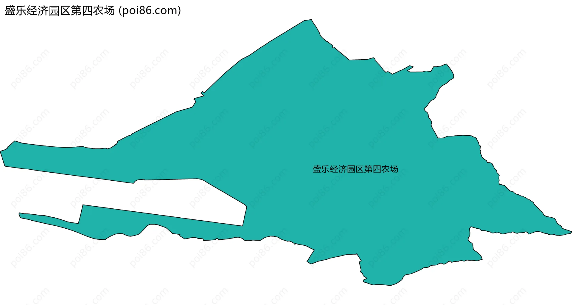 盛乐经济园区第四农场边界地图