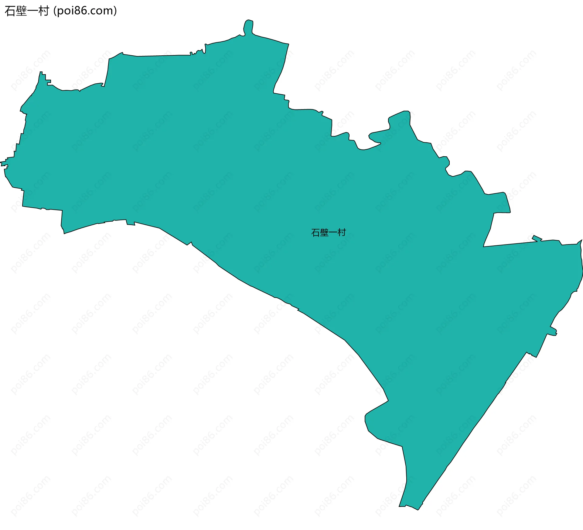 石壁一村边界地图