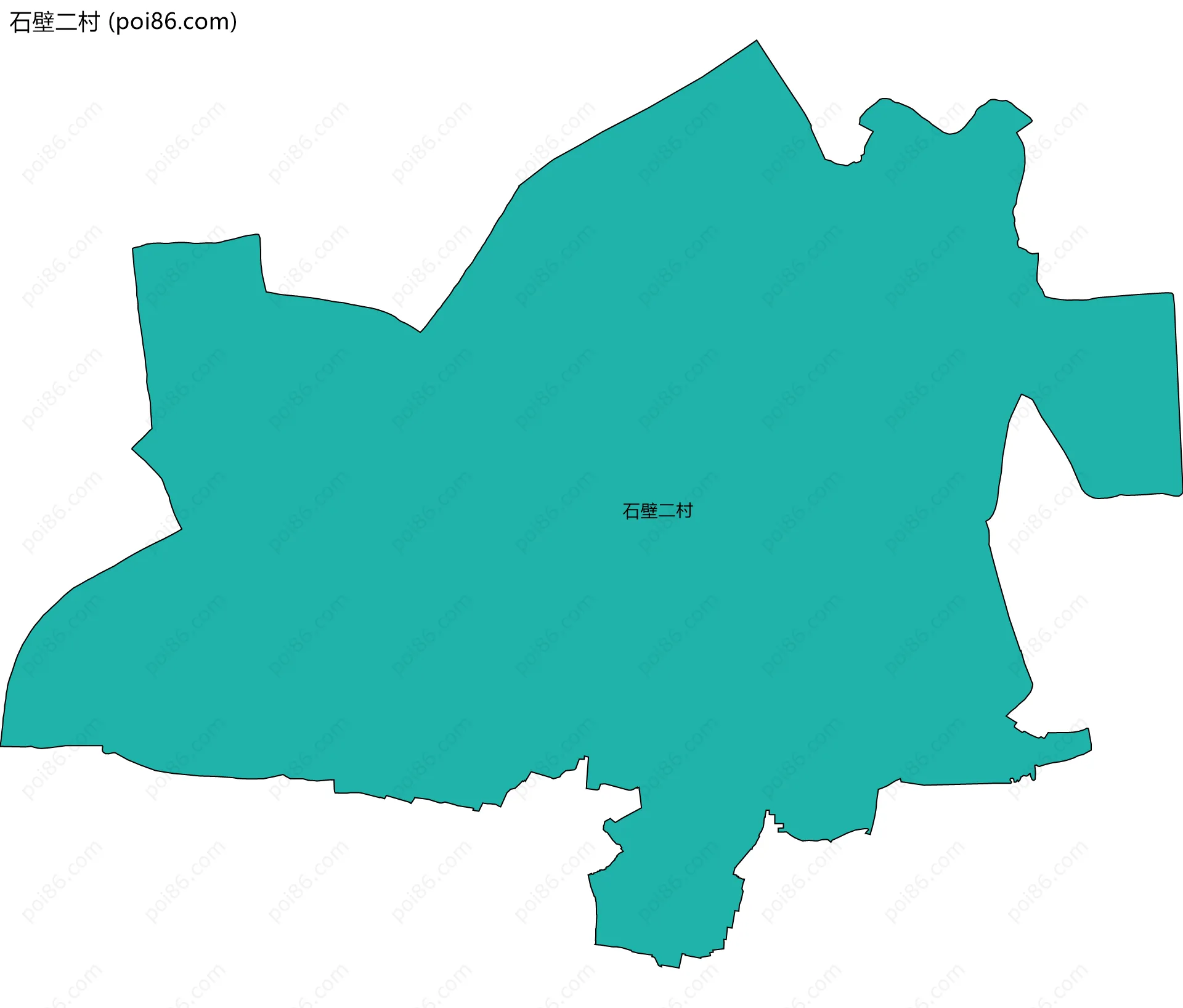 石壁二村边界地图