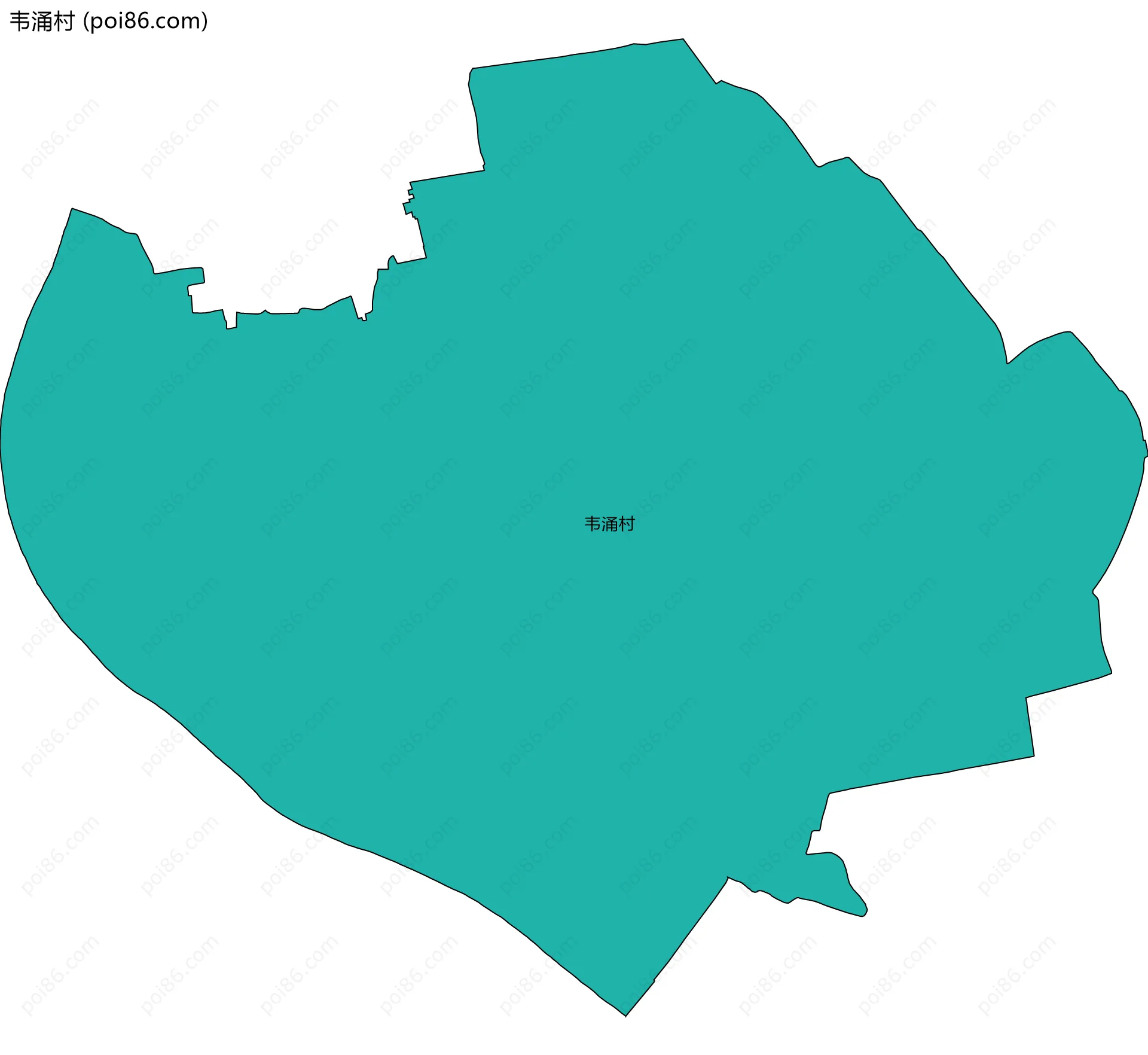 韦涌村边界地图