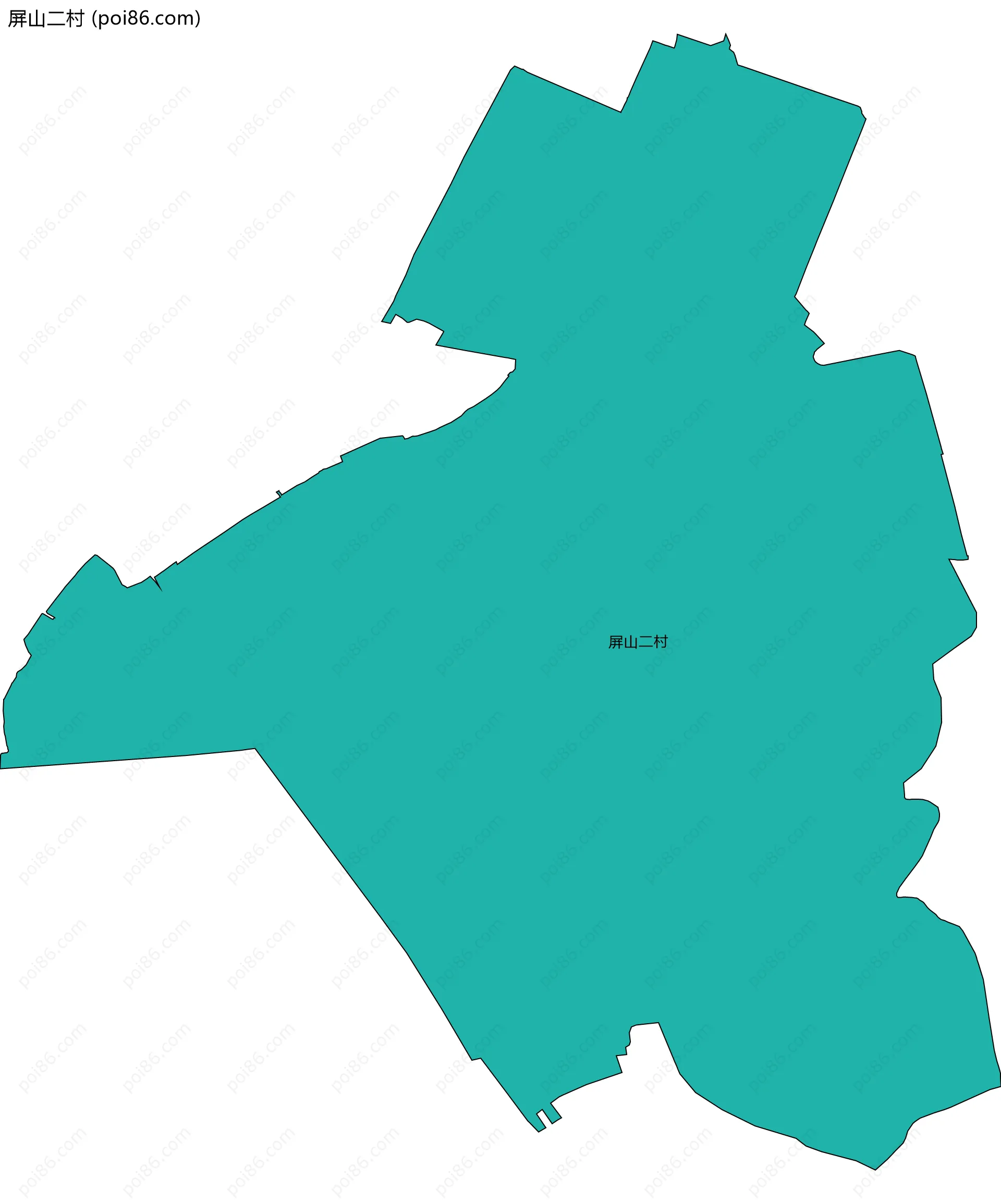 屏山二村边界地图