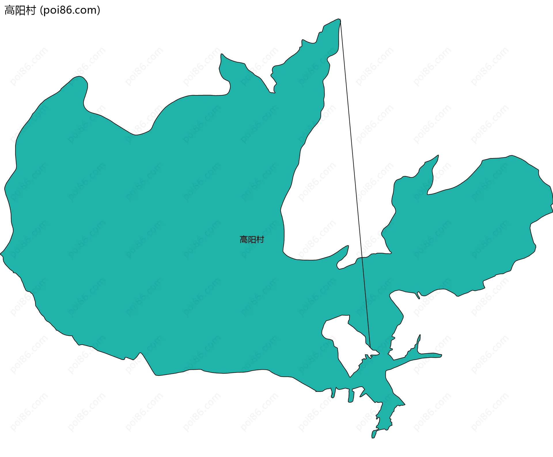 高阳村边界地图