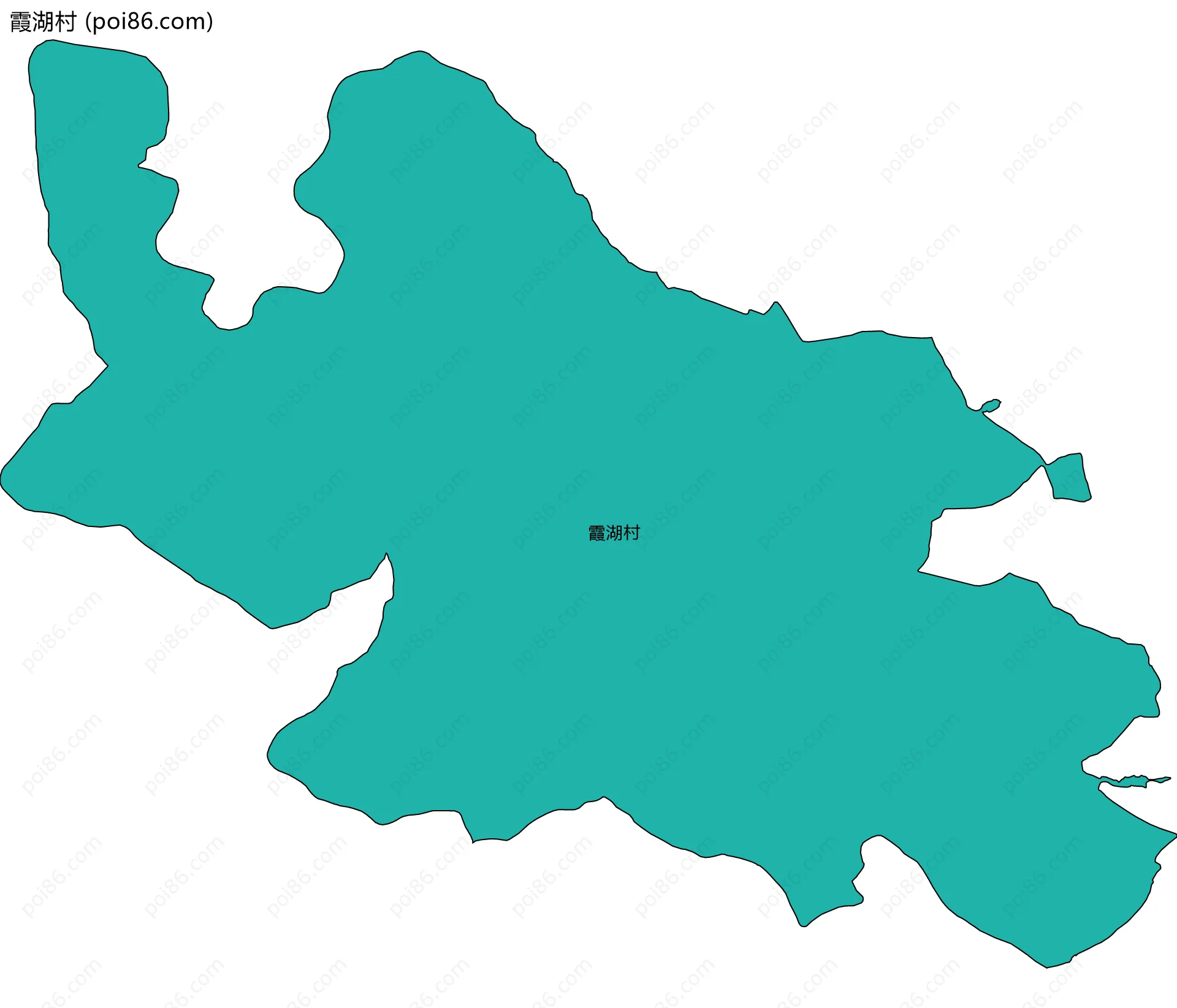 霞湖村边界地图