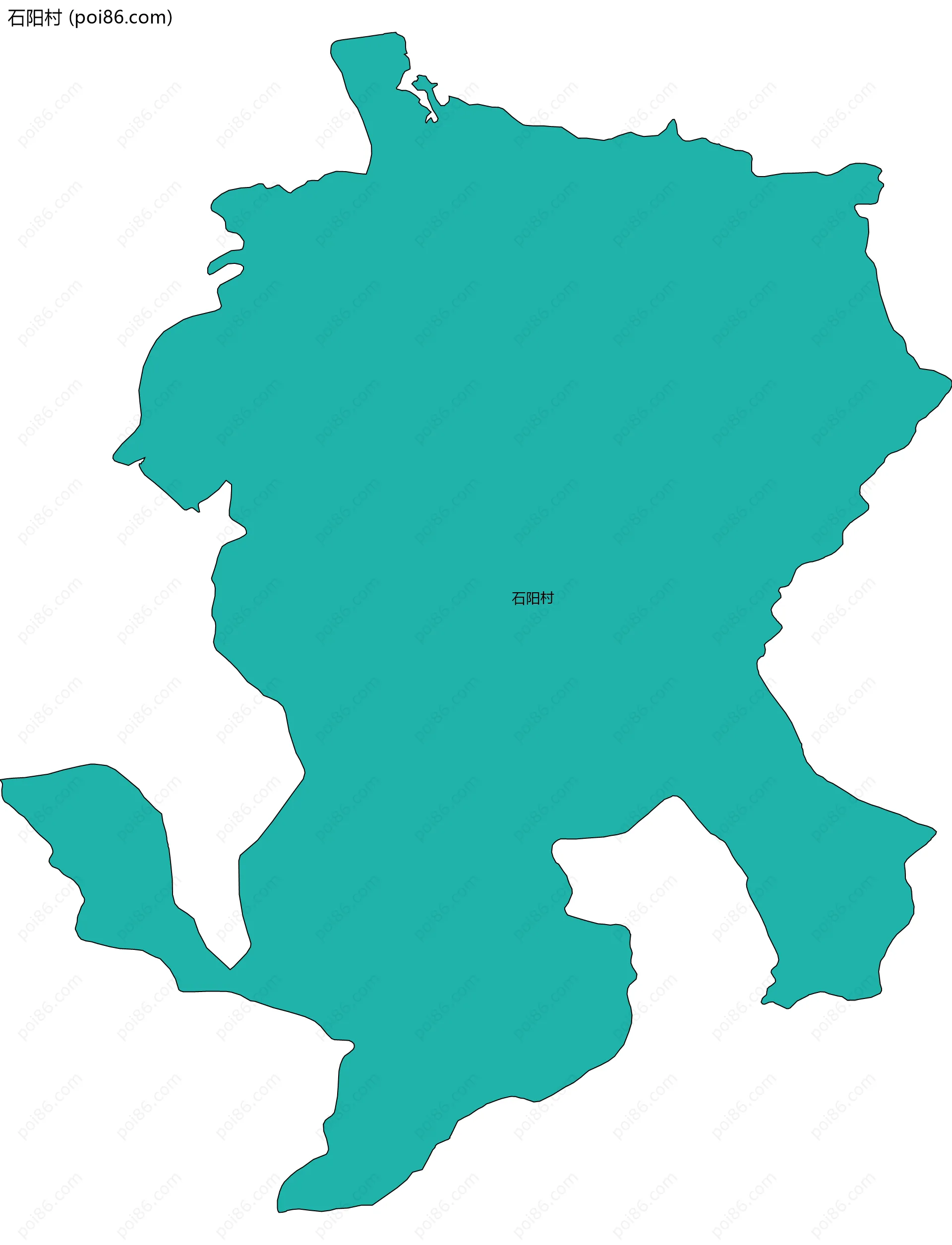 石阳村边界地图