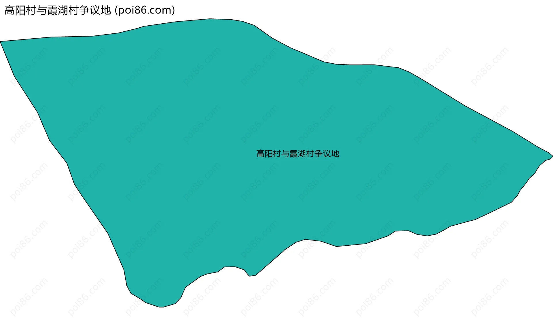 高阳村与霞湖村争议地边界地图