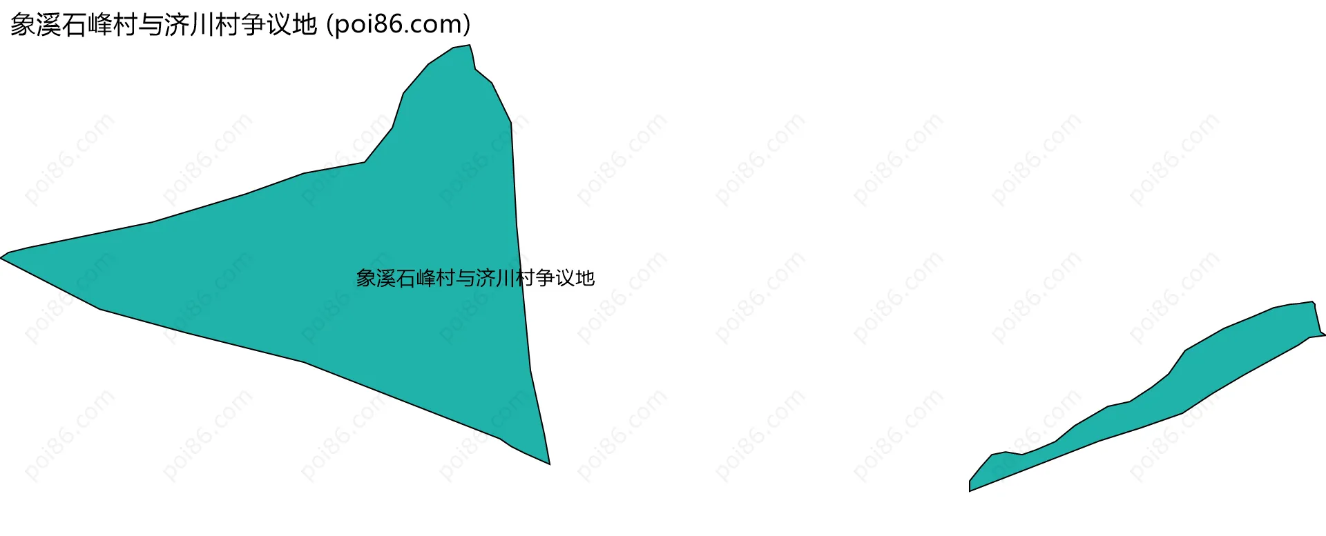 象溪石峰村与济川村争议地边界地图