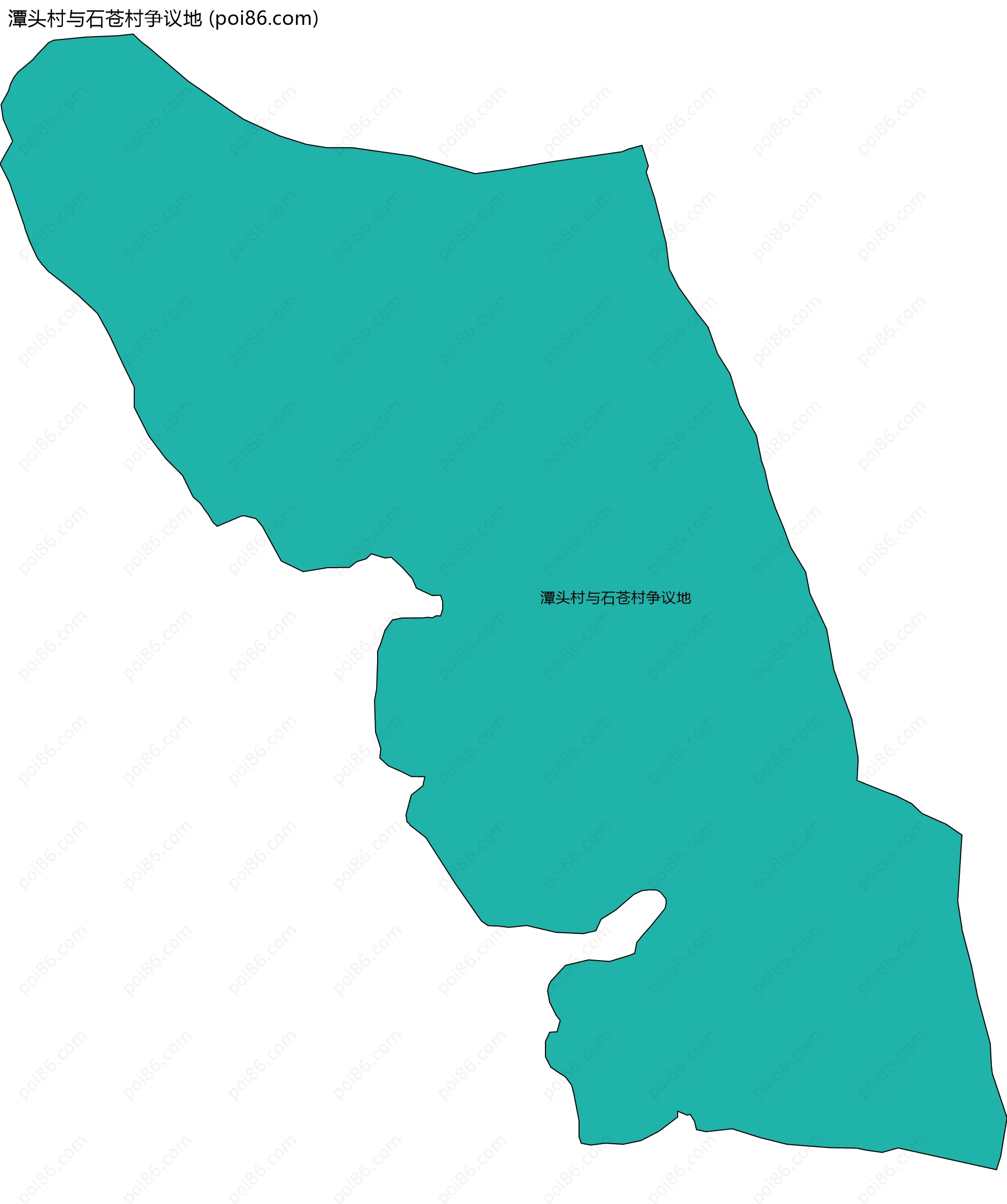 潭头村与石苍村争议地边界地图