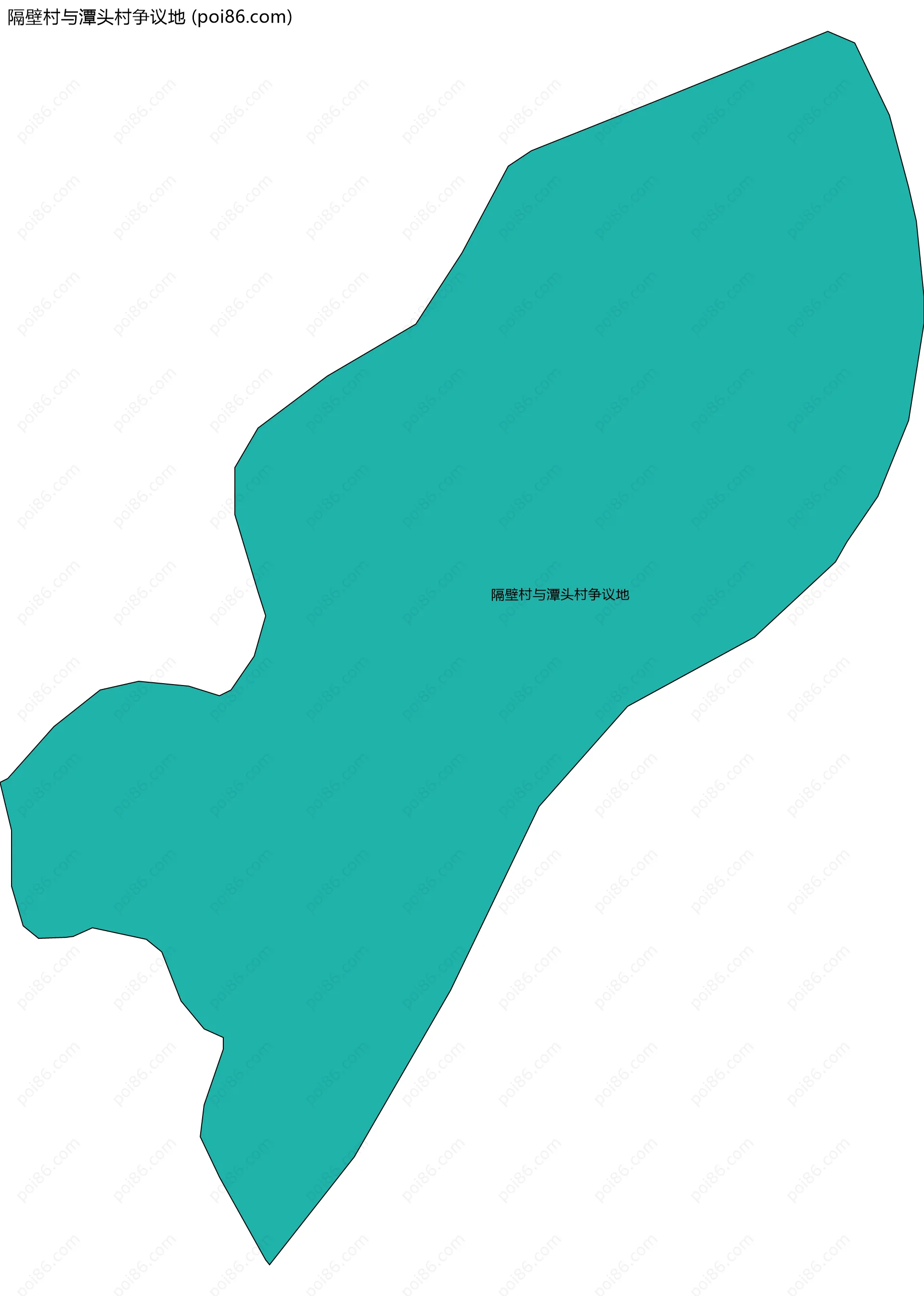 隔壁村与潭头村争议地边界地图