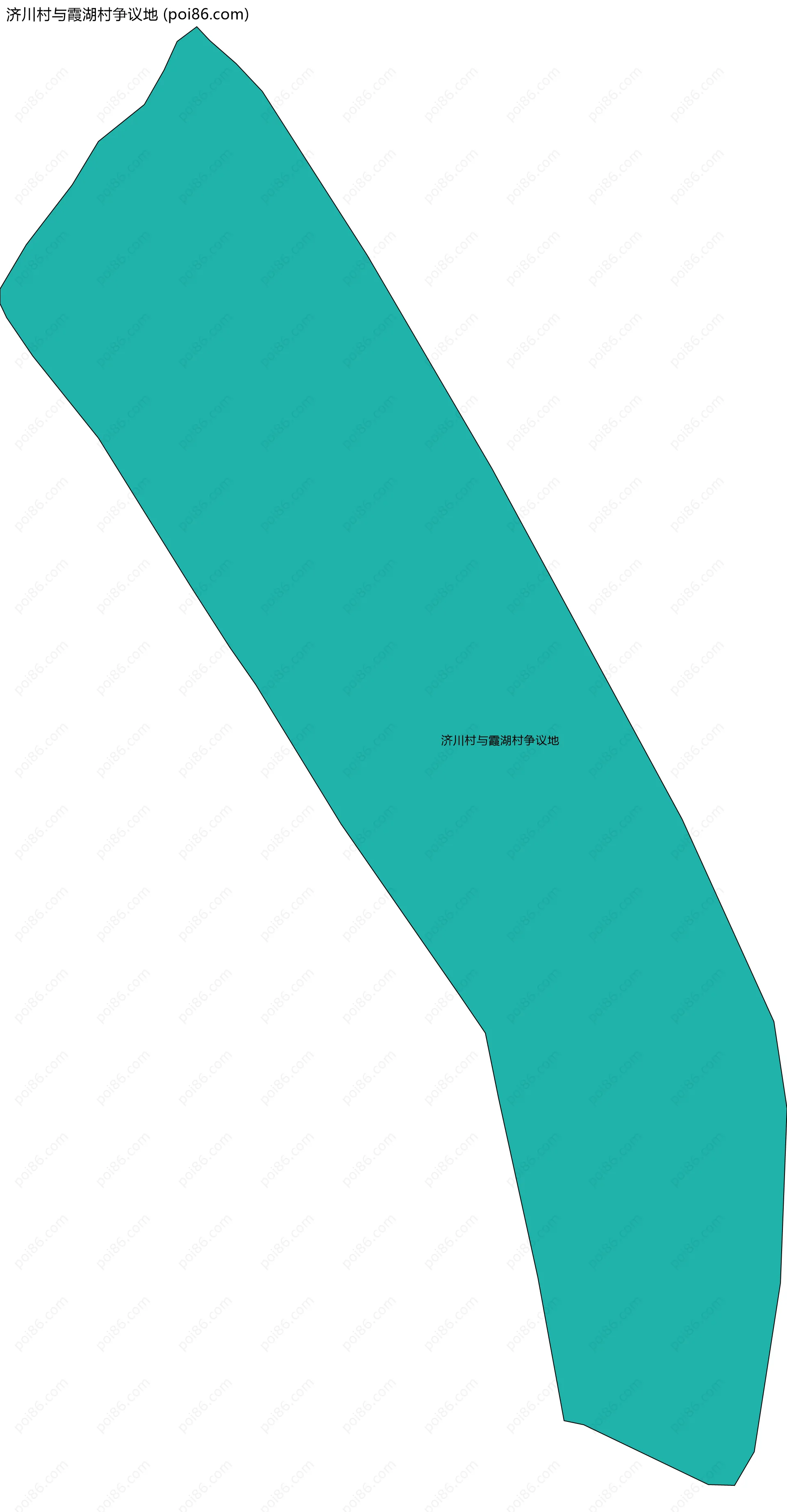 济川村与霞湖村争议地边界地图