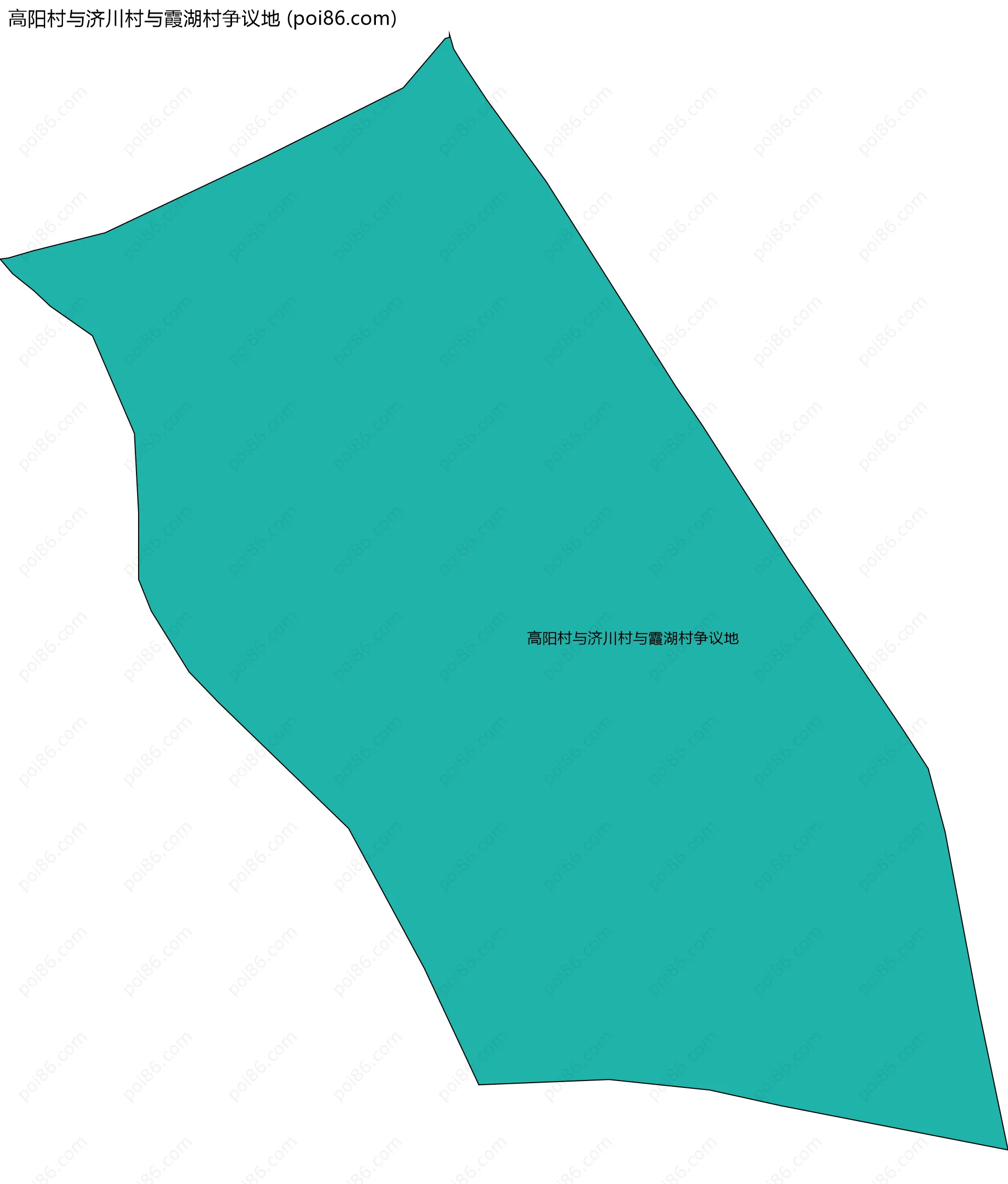 高阳村与济川村与霞湖村争议地边界地图