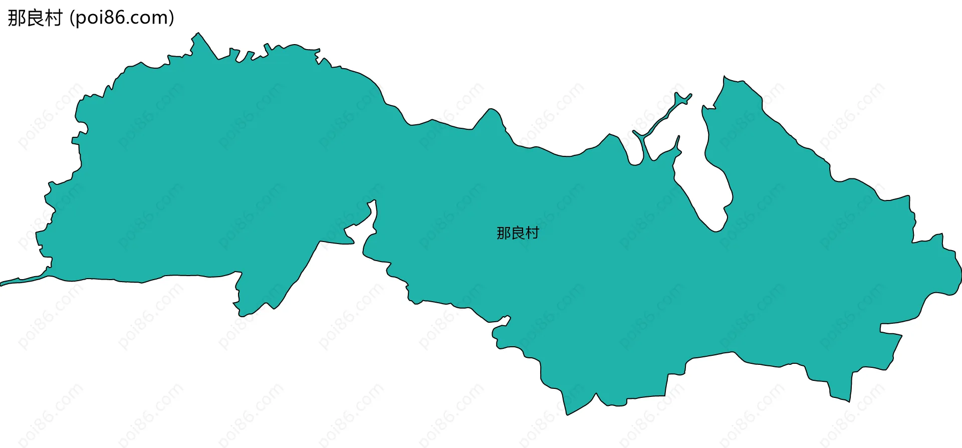 那良村边界地图