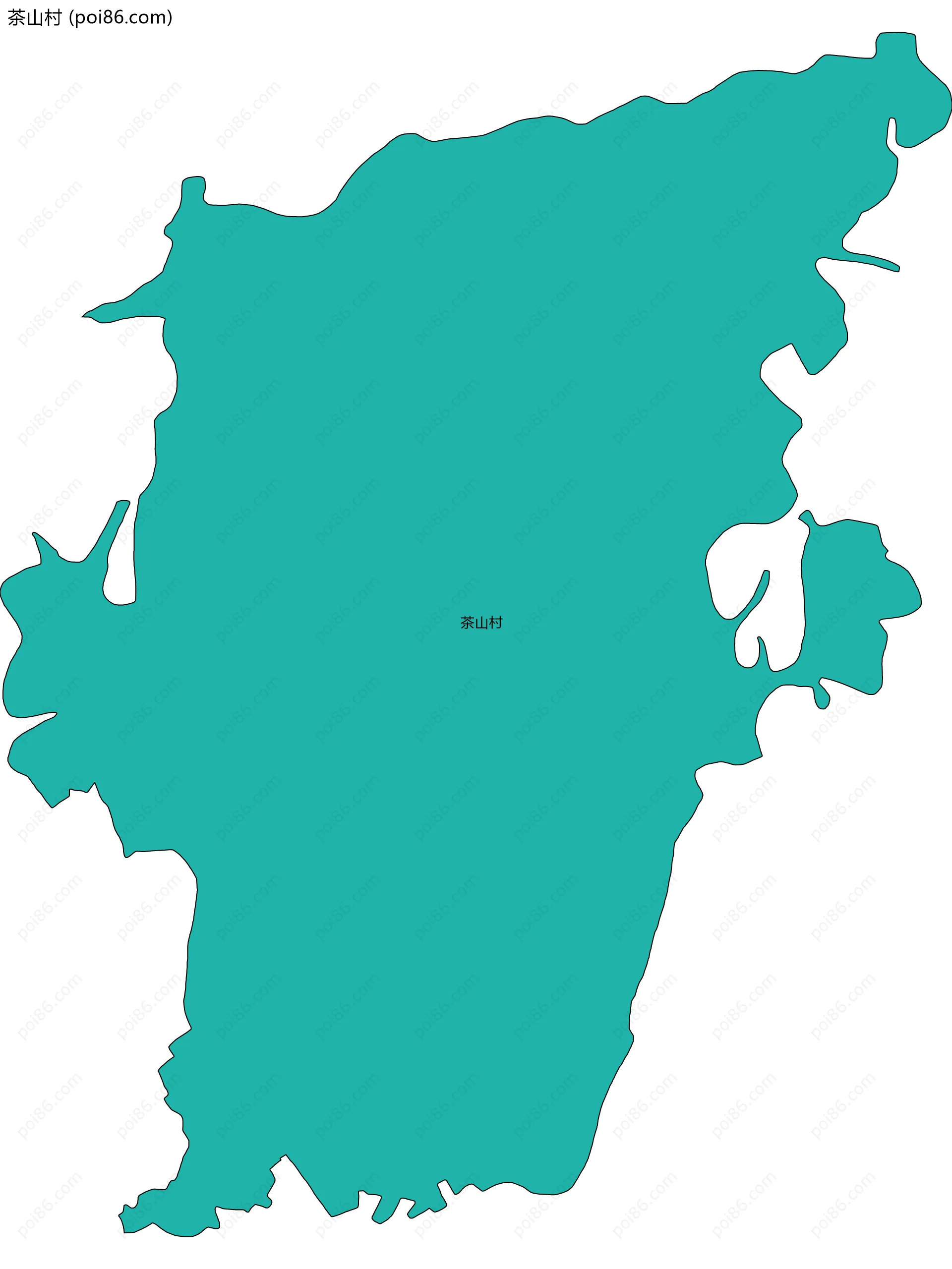 茶山村边界地图