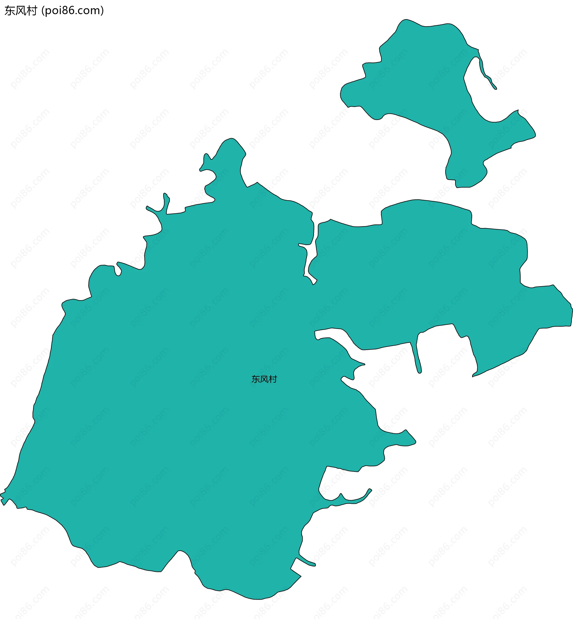 东风村边界地图