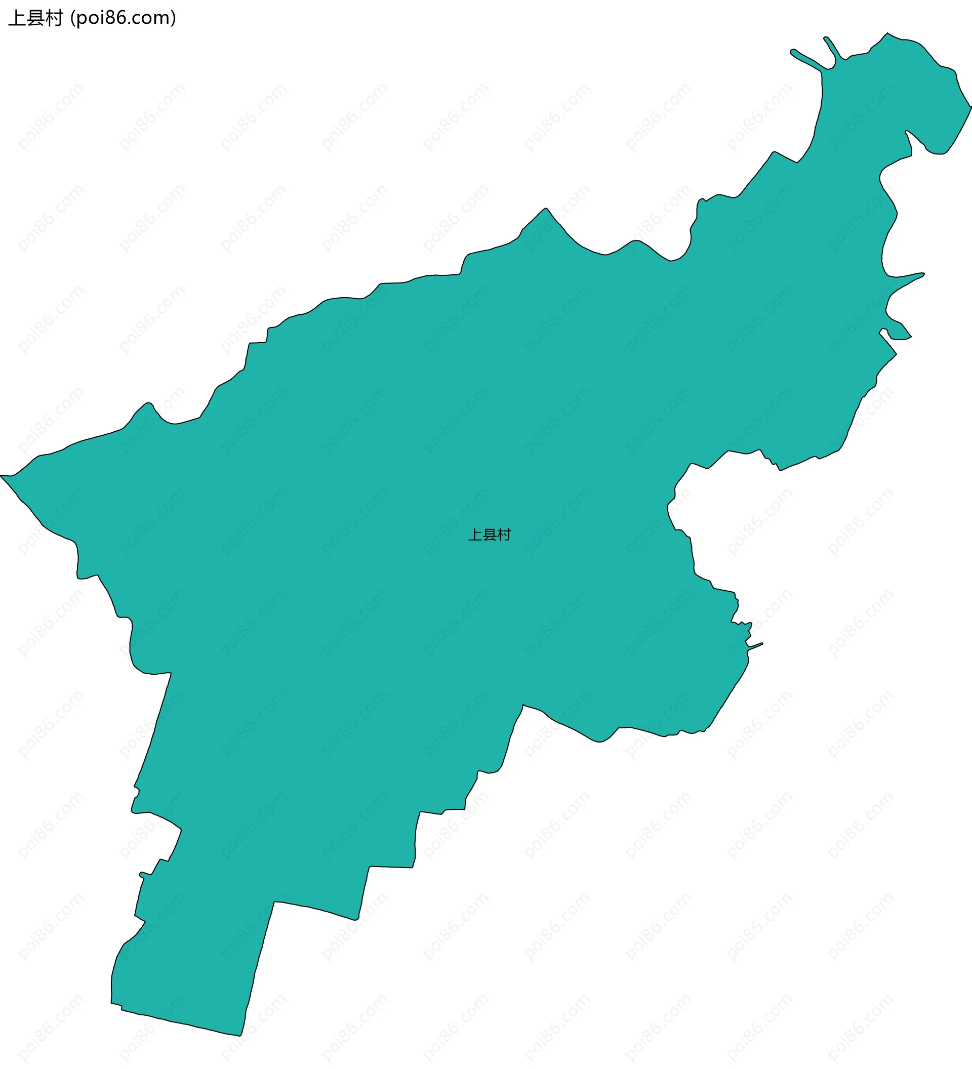 上县村边界地图
