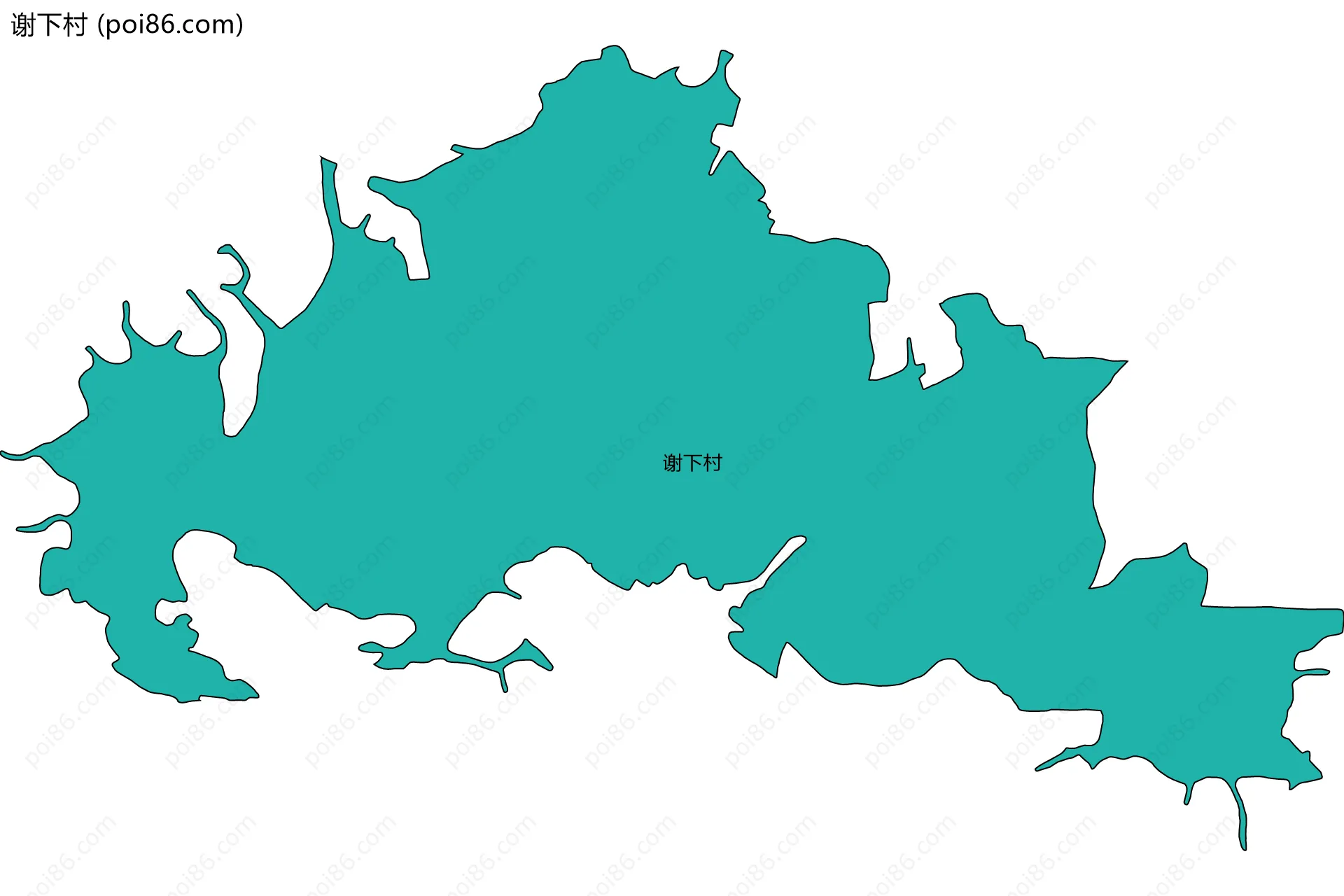 谢下村边界地图