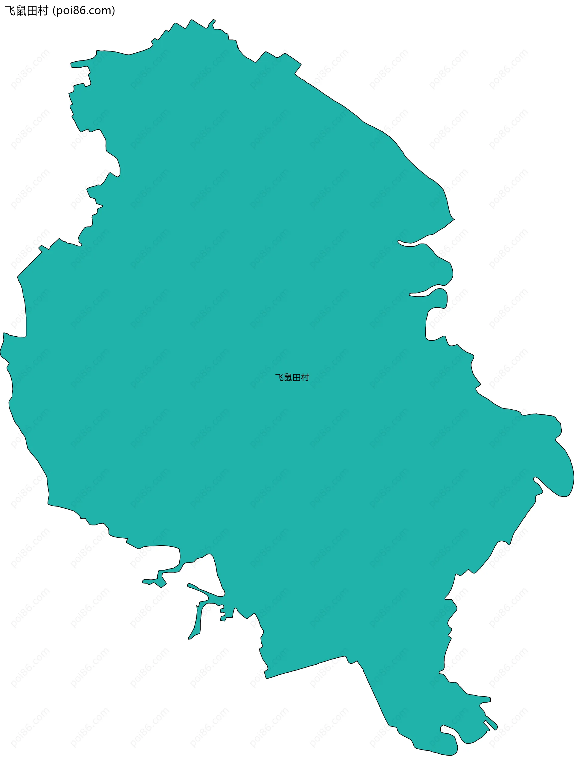 飞鼠田村边界地图