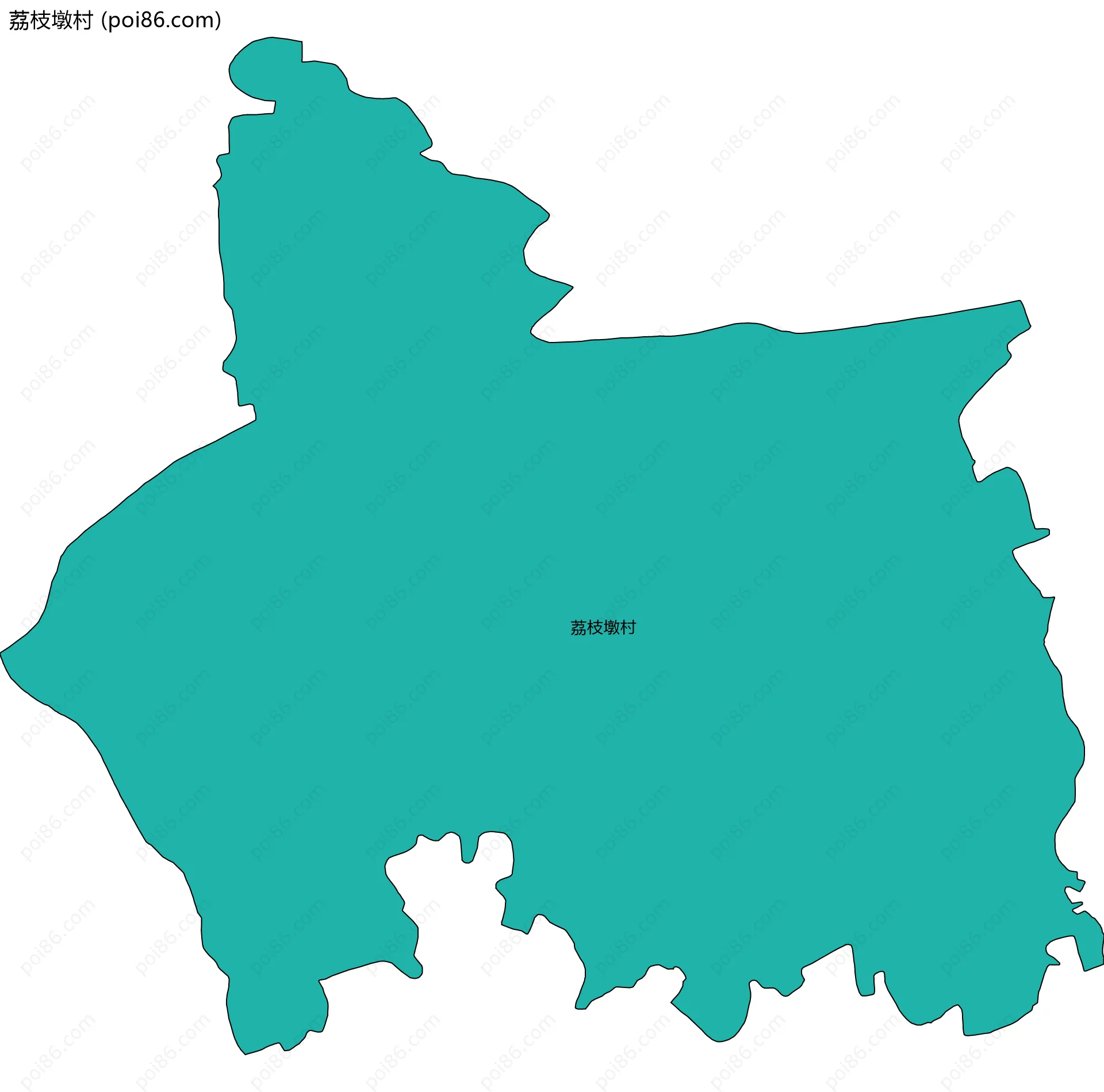 荔枝墩村边界地图