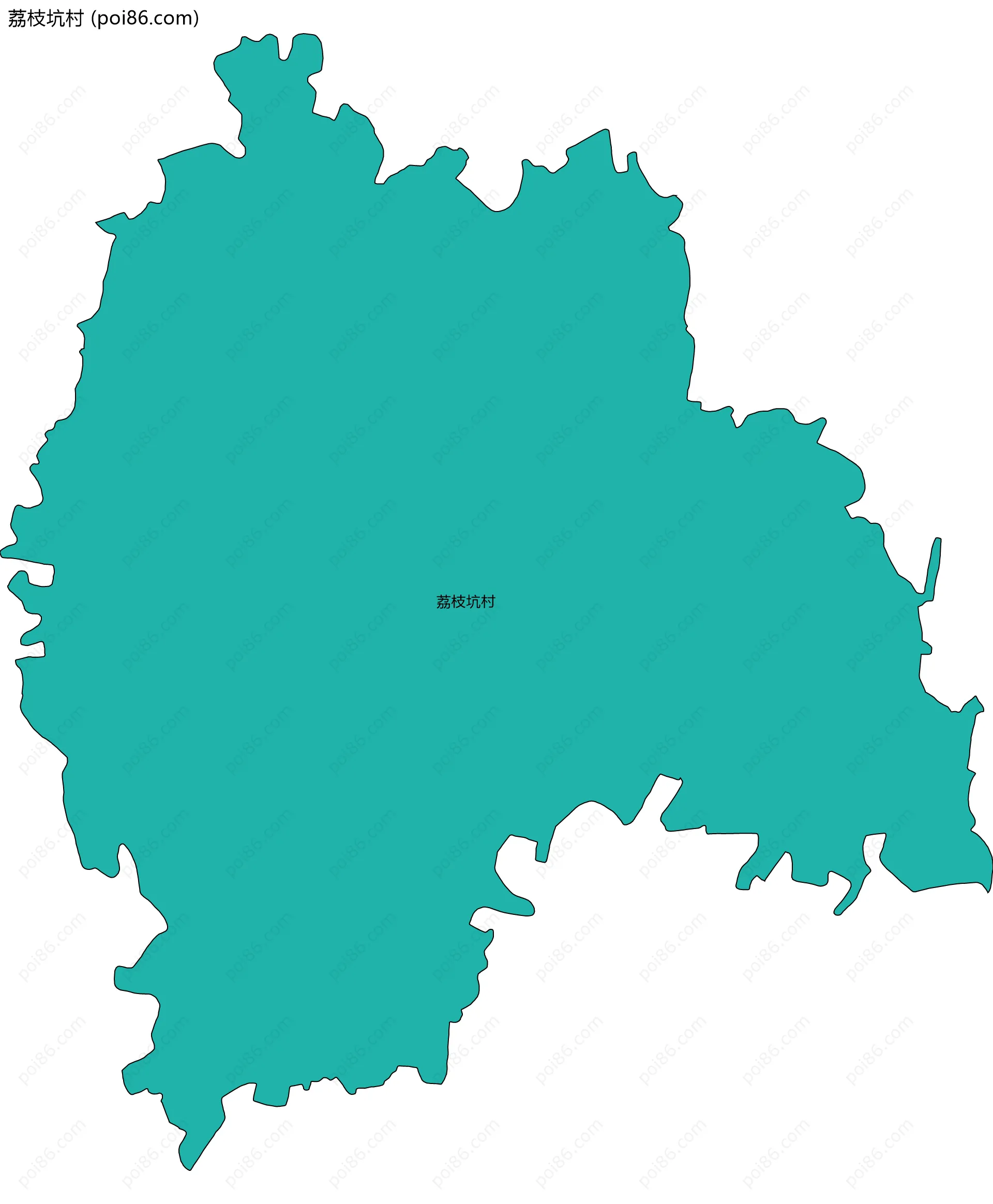 荔枝坑村边界地图