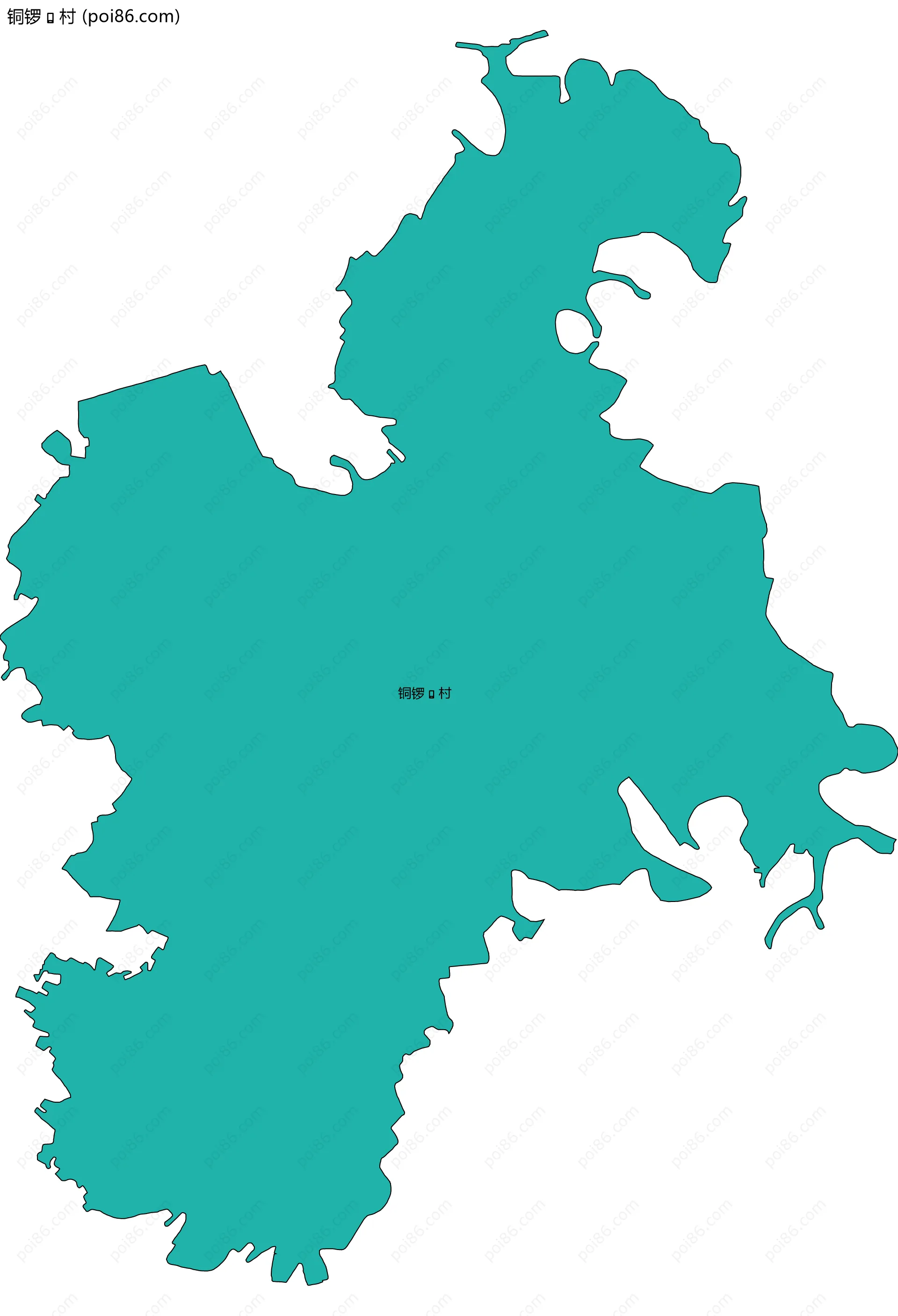 铜锣村边界地图