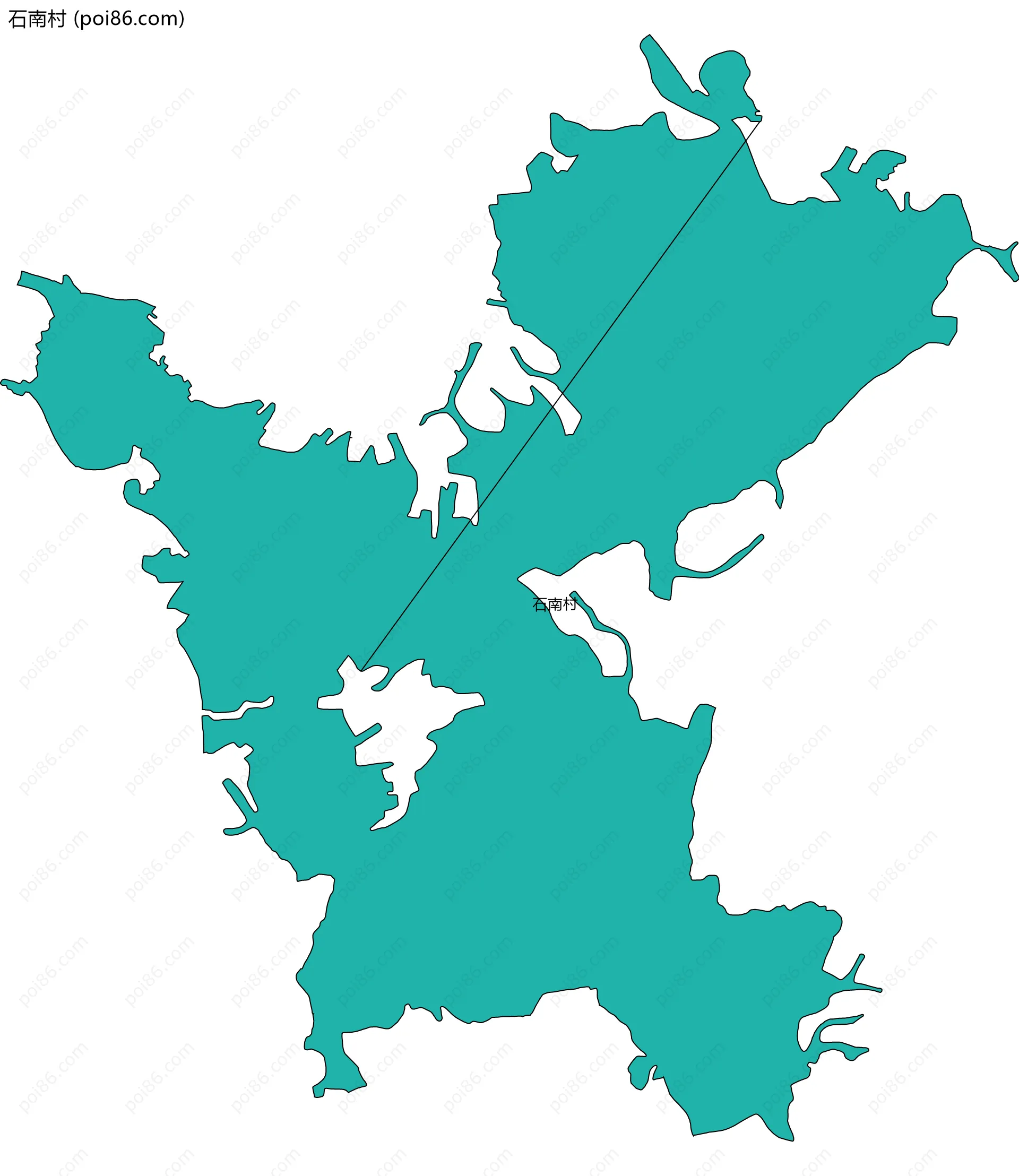 石南村边界地图