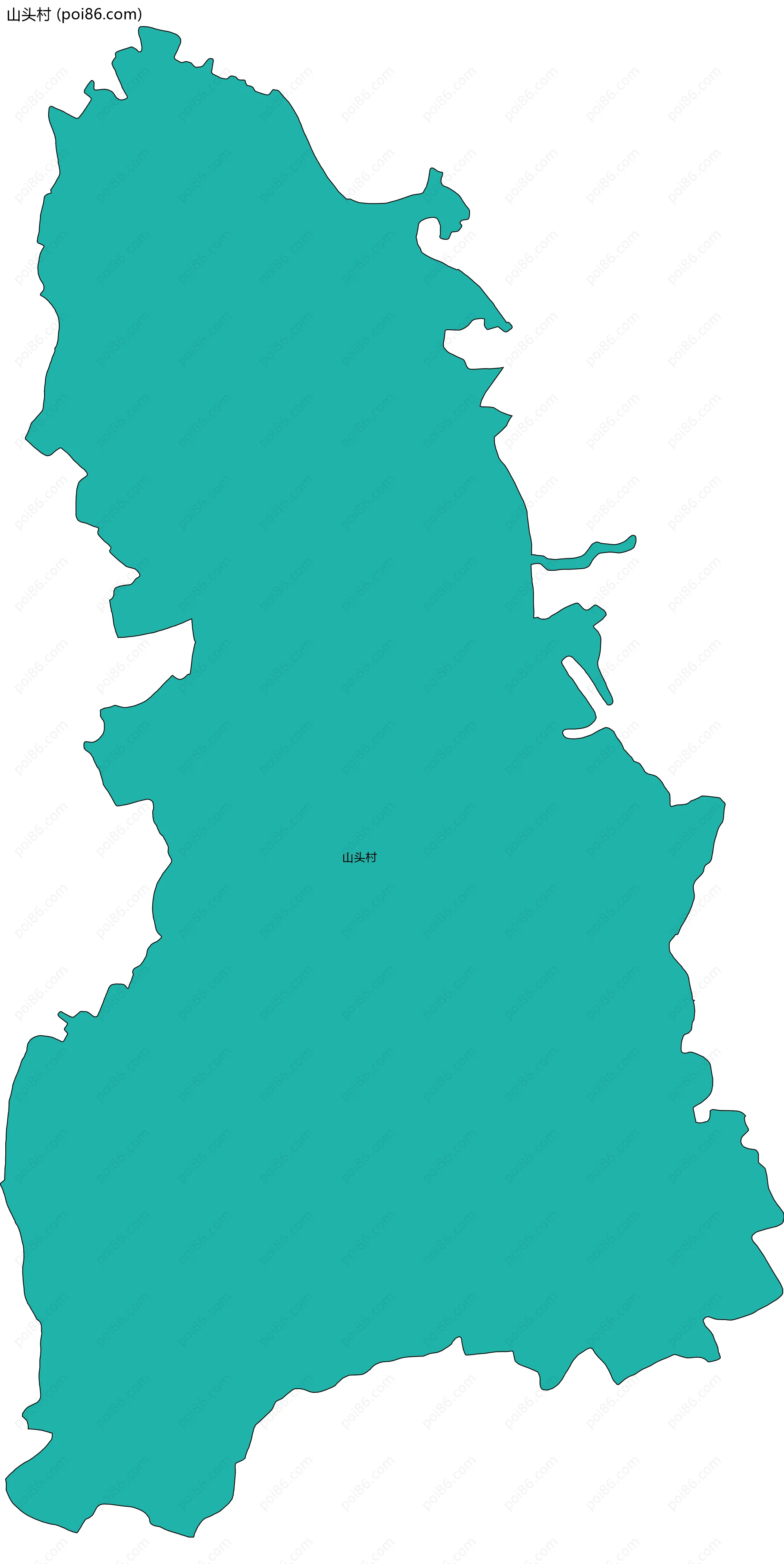 山头村边界地图