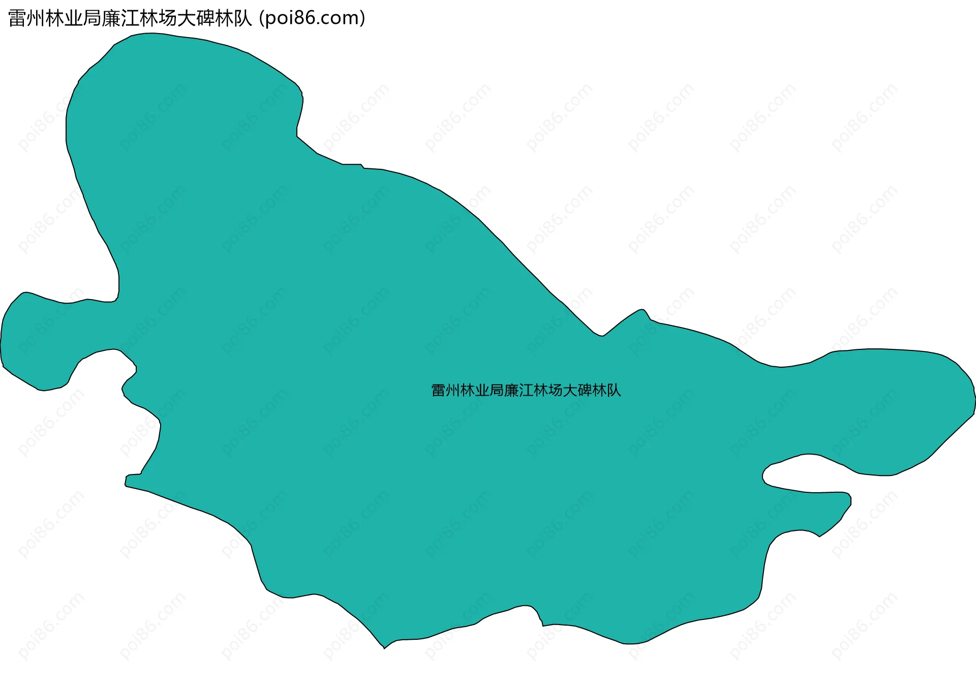 雷州林业局廉江林场大碑林队边界地图