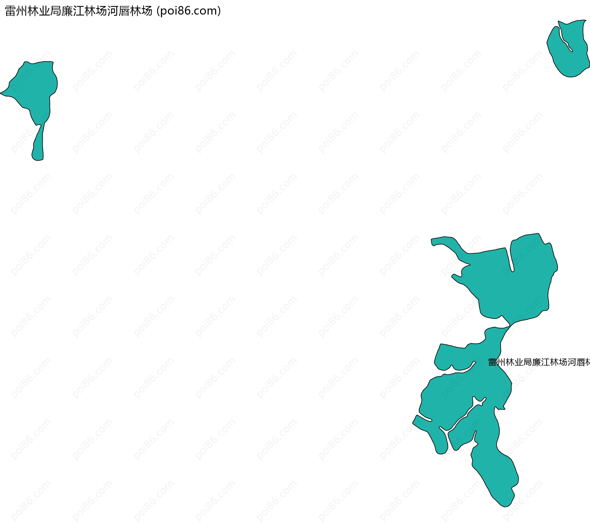 雷州林业局廉江林场河唇林场边界地图