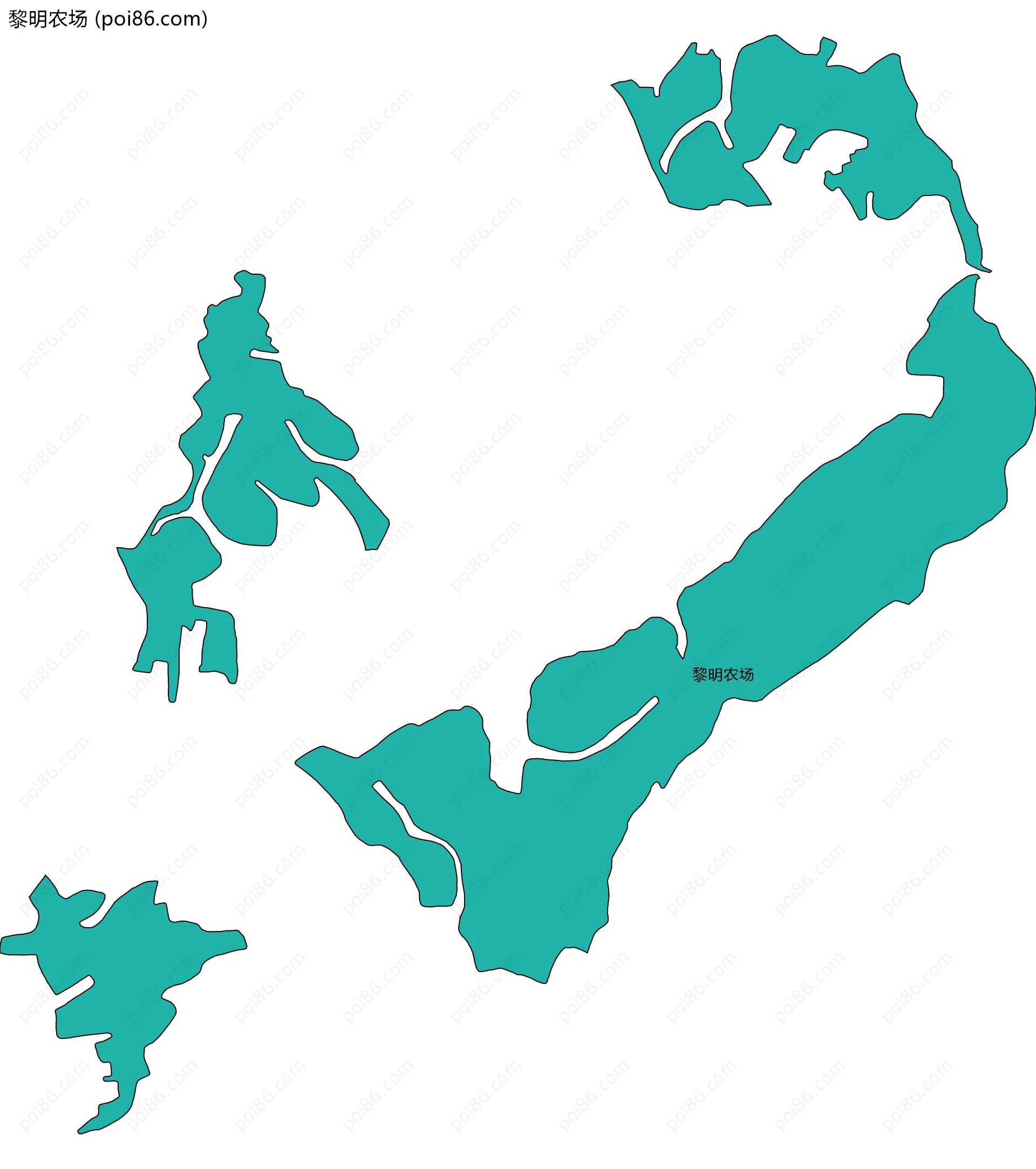 黎明农场边界地图