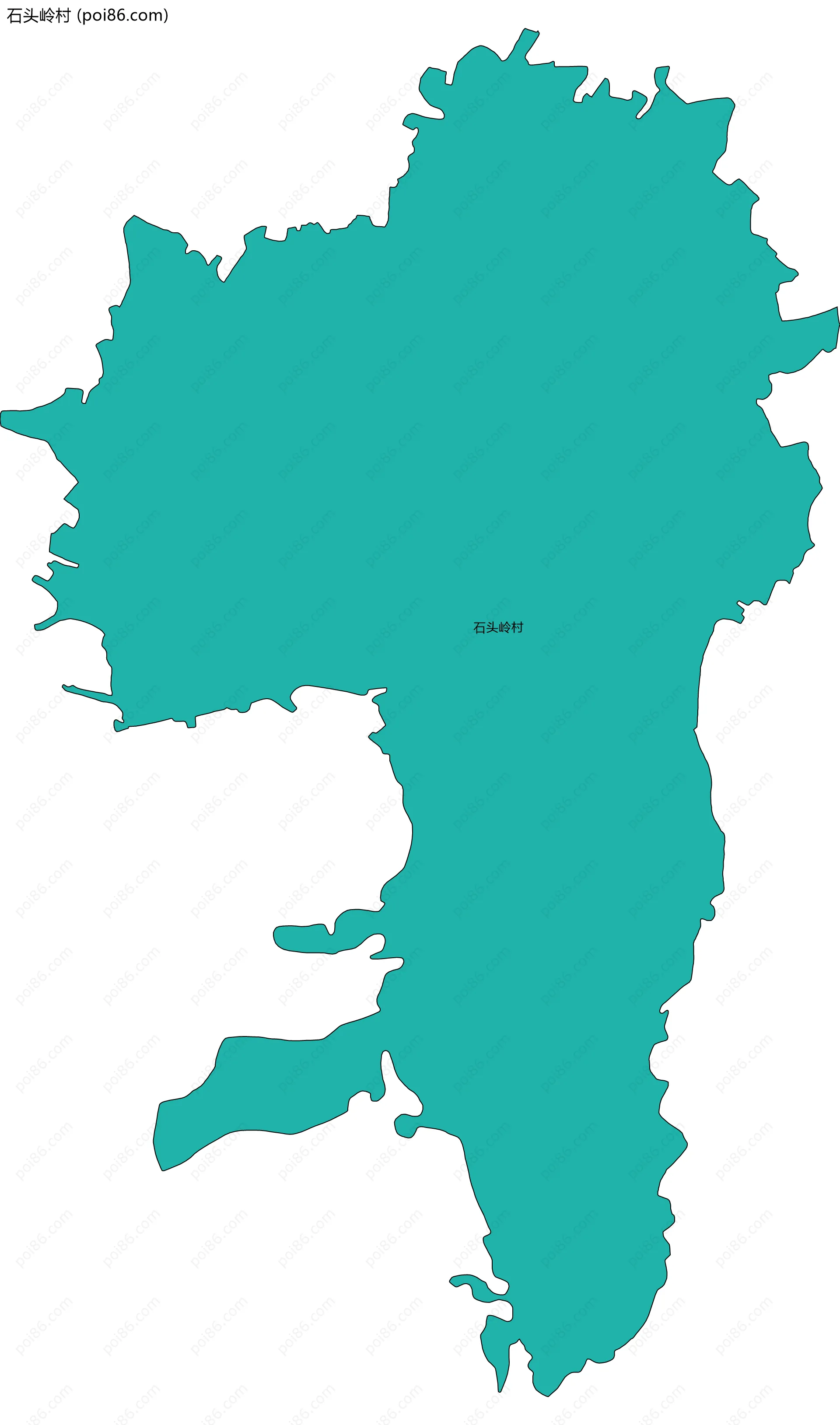 石头岭村边界地图