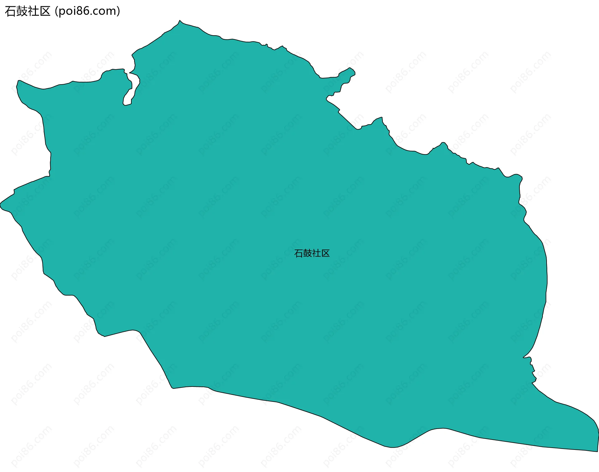 石鼓社区边界地图