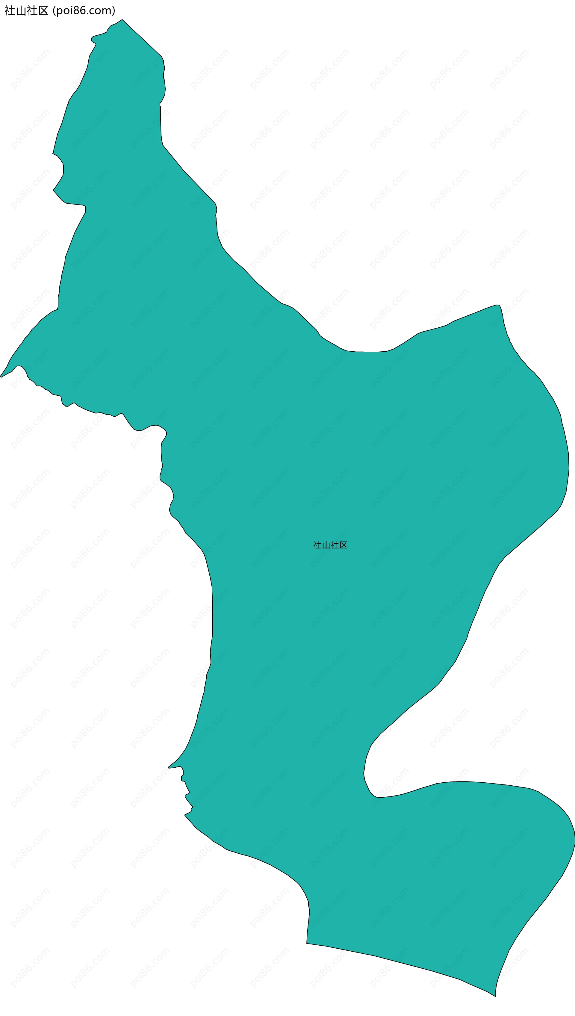 社山社区边界地图