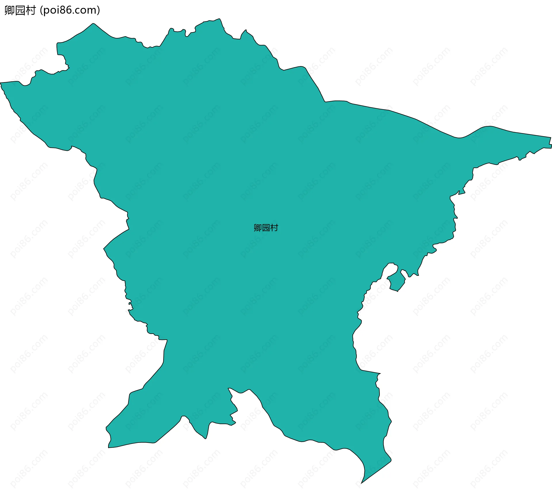 卿园村边界地图