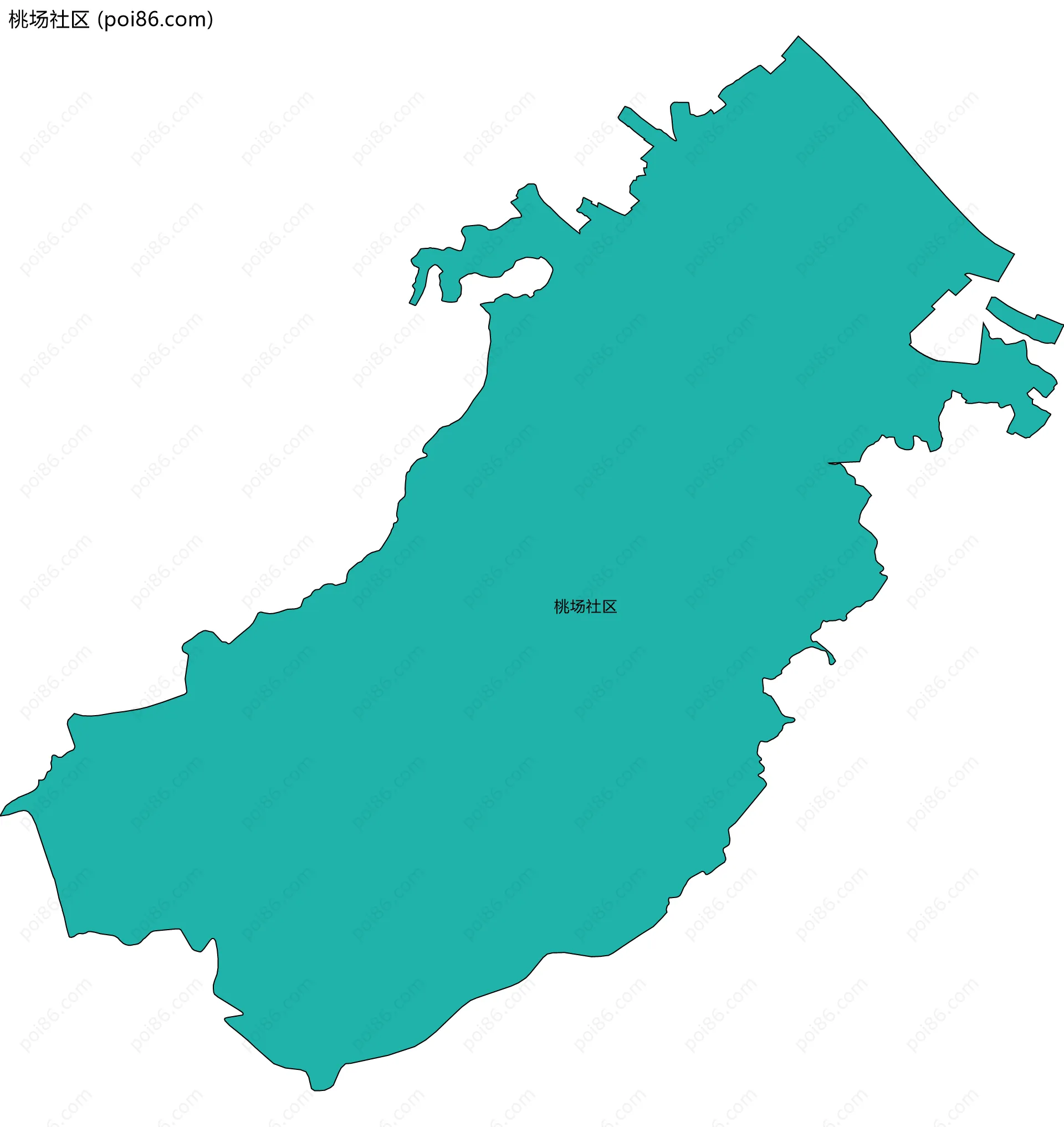 桃场社区边界地图