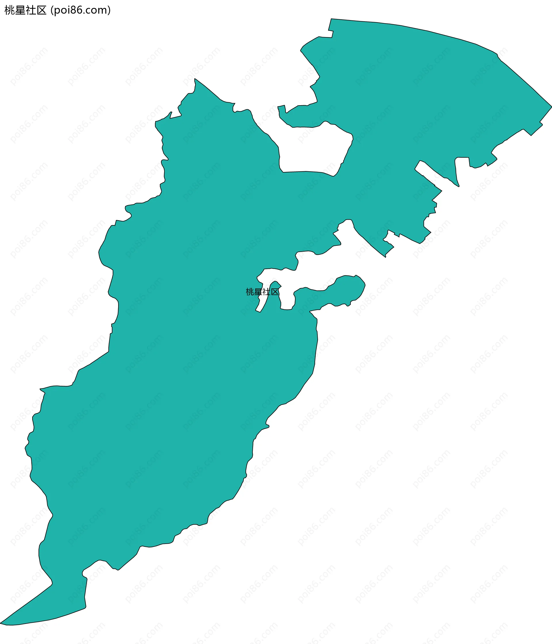 桃星社区边界地图