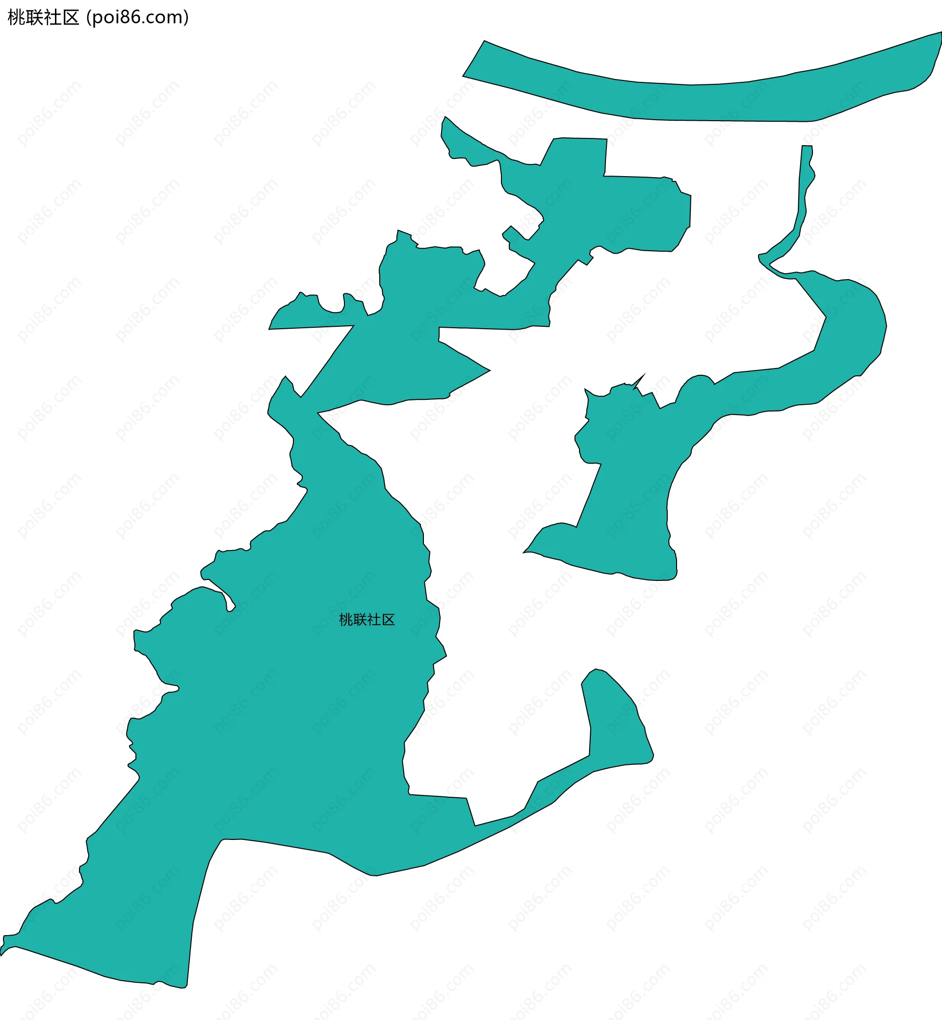 桃联社区边界地图