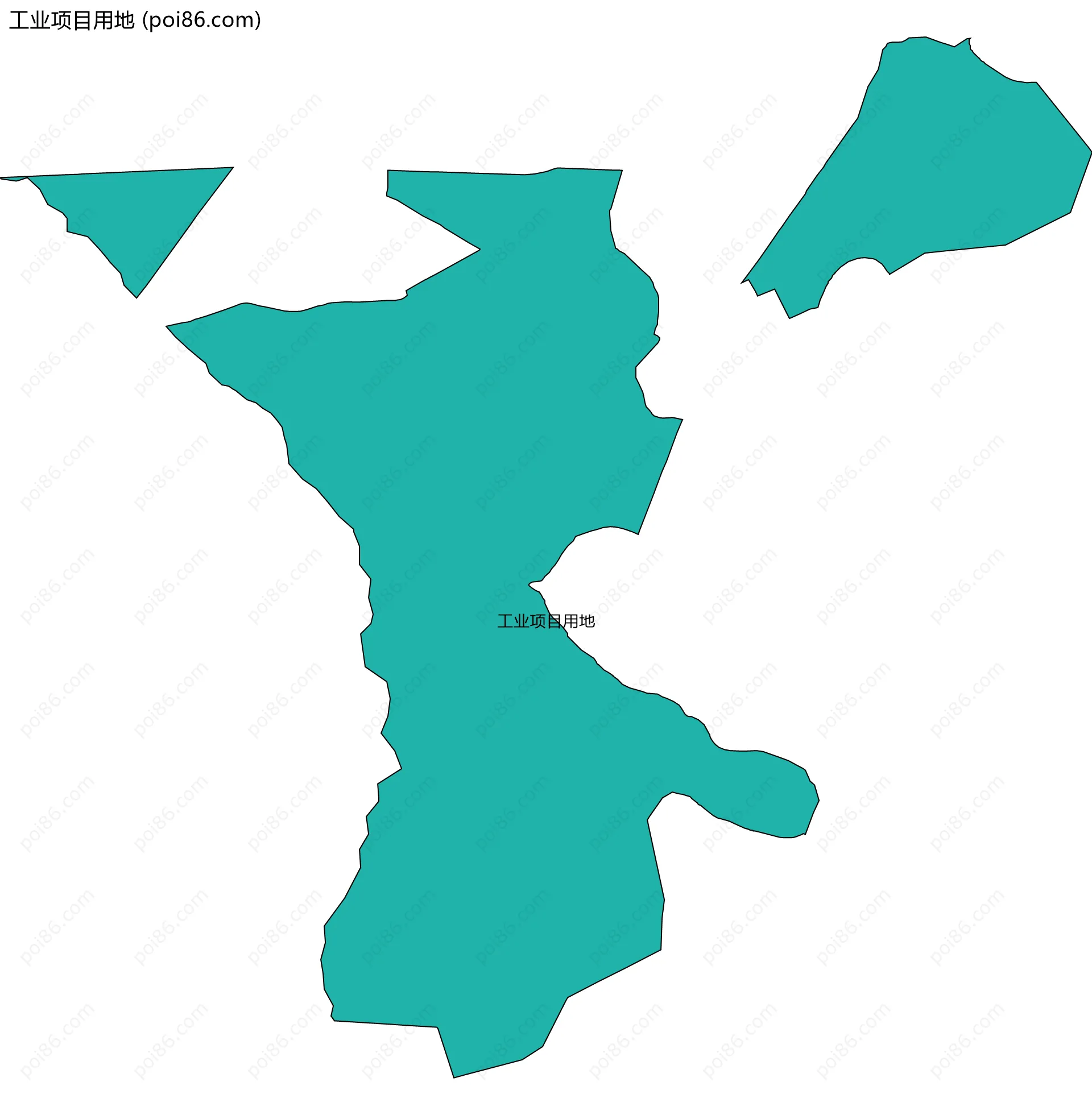 工业项目用地边界地图