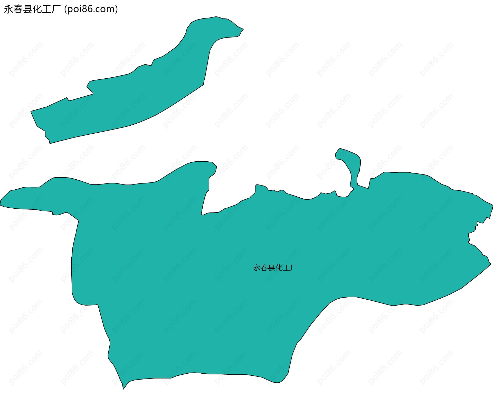 永春县化工厂边界地图