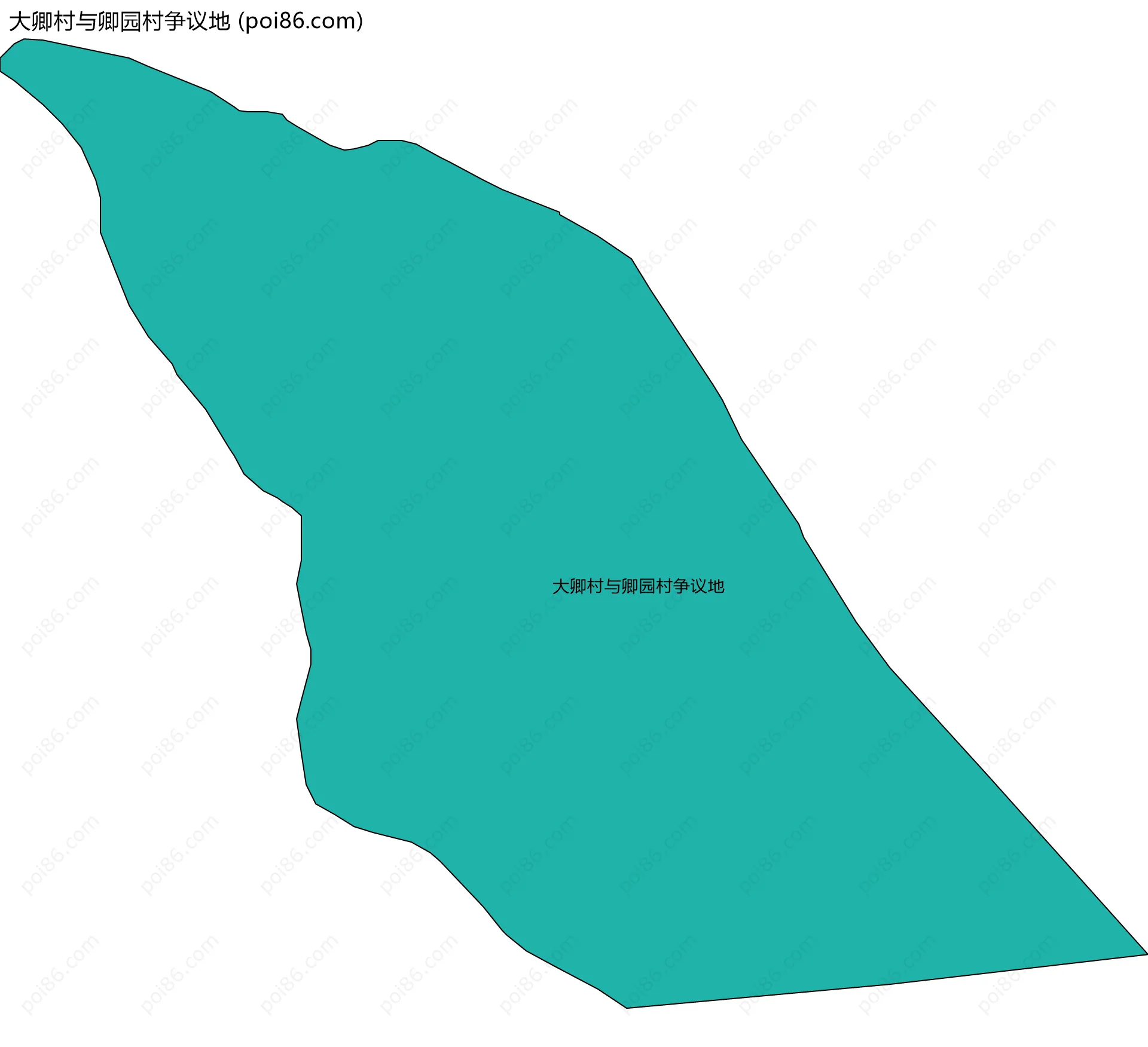 大卿村与卿园村争议地边界地图