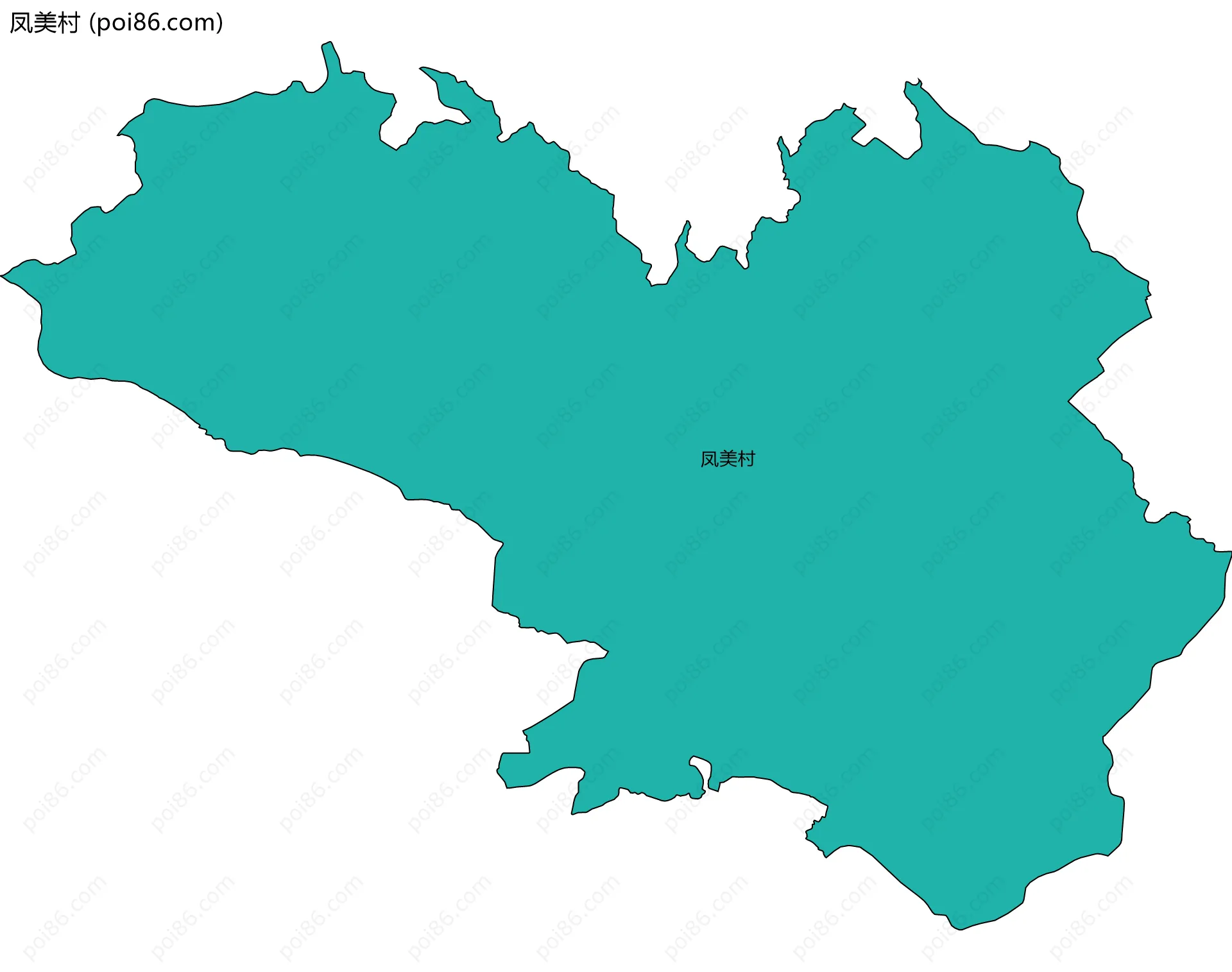 凤美村边界地图