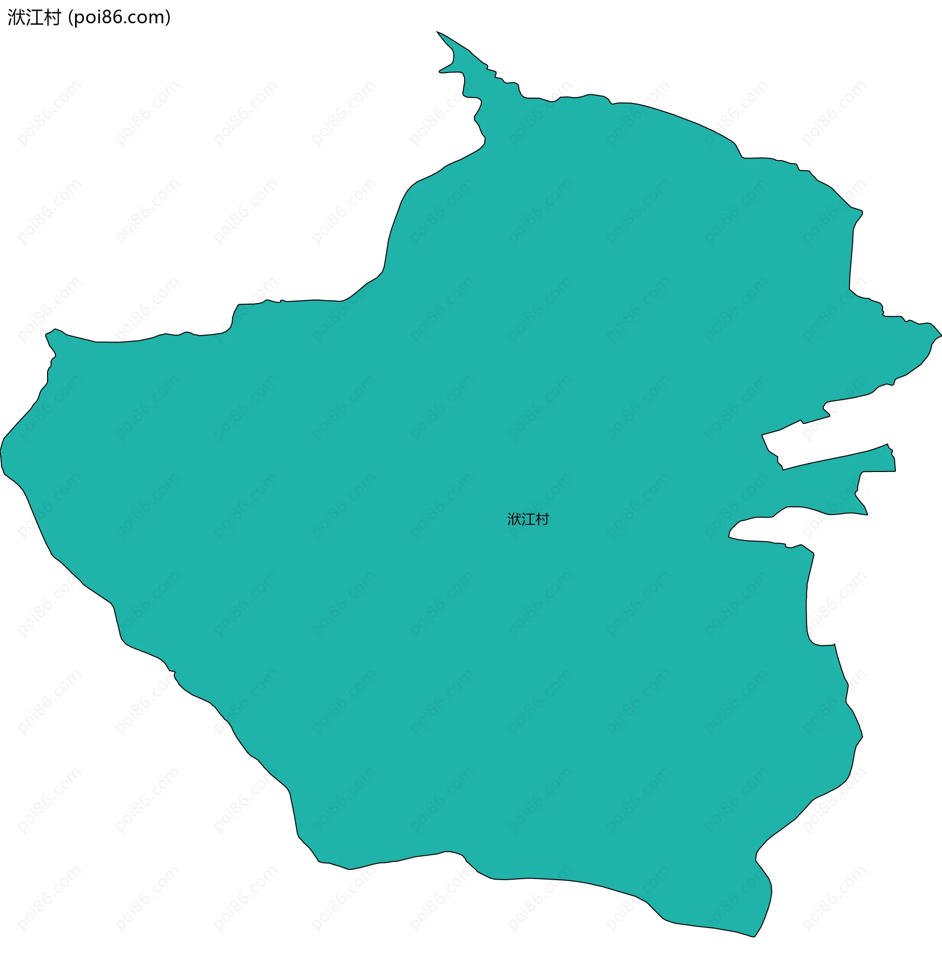 洑江村边界地图