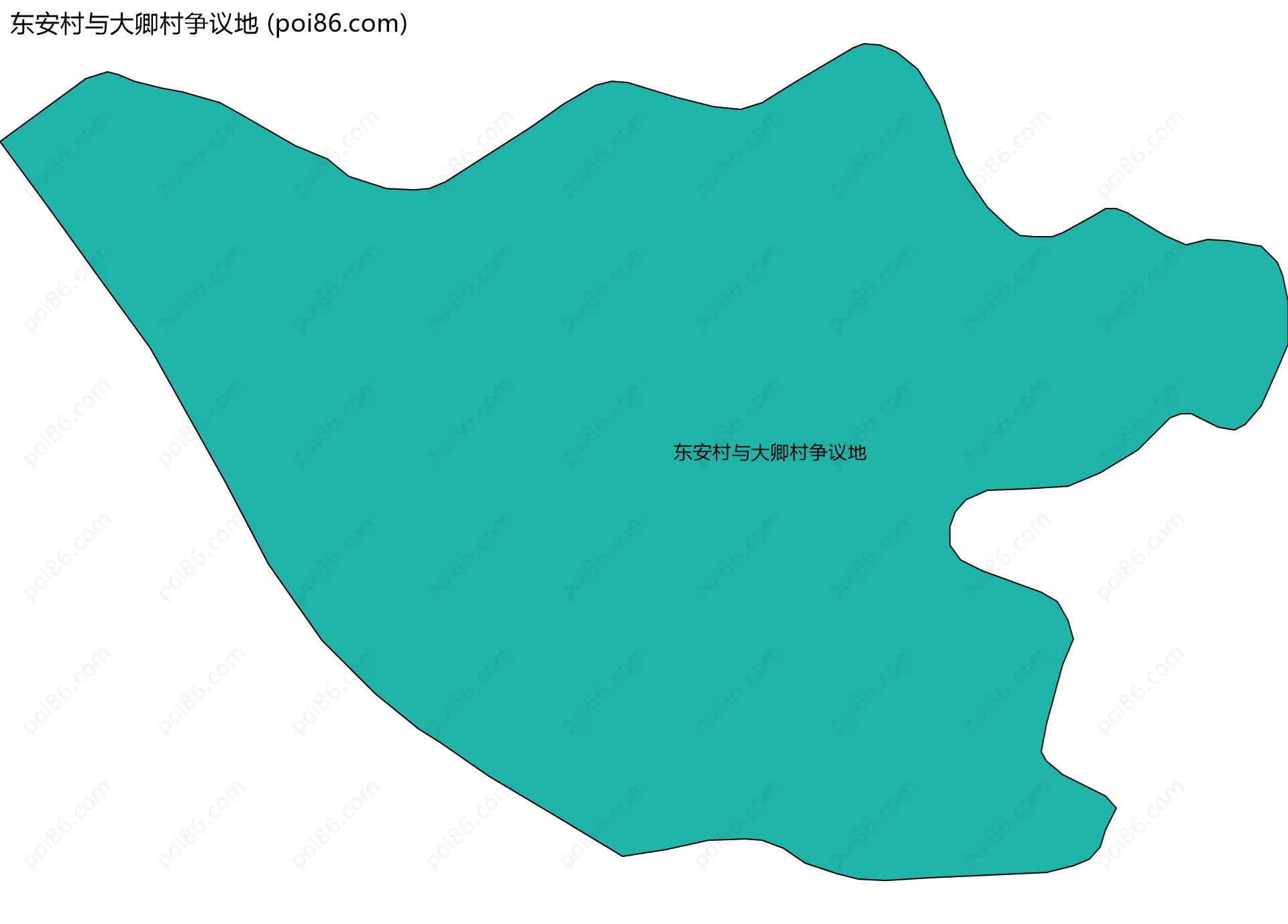 东安村与大卿村争议地边界地图