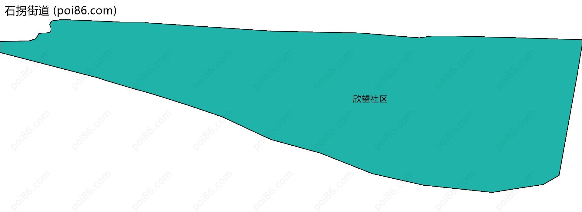 石拐街道边界地图(五级行政区划)