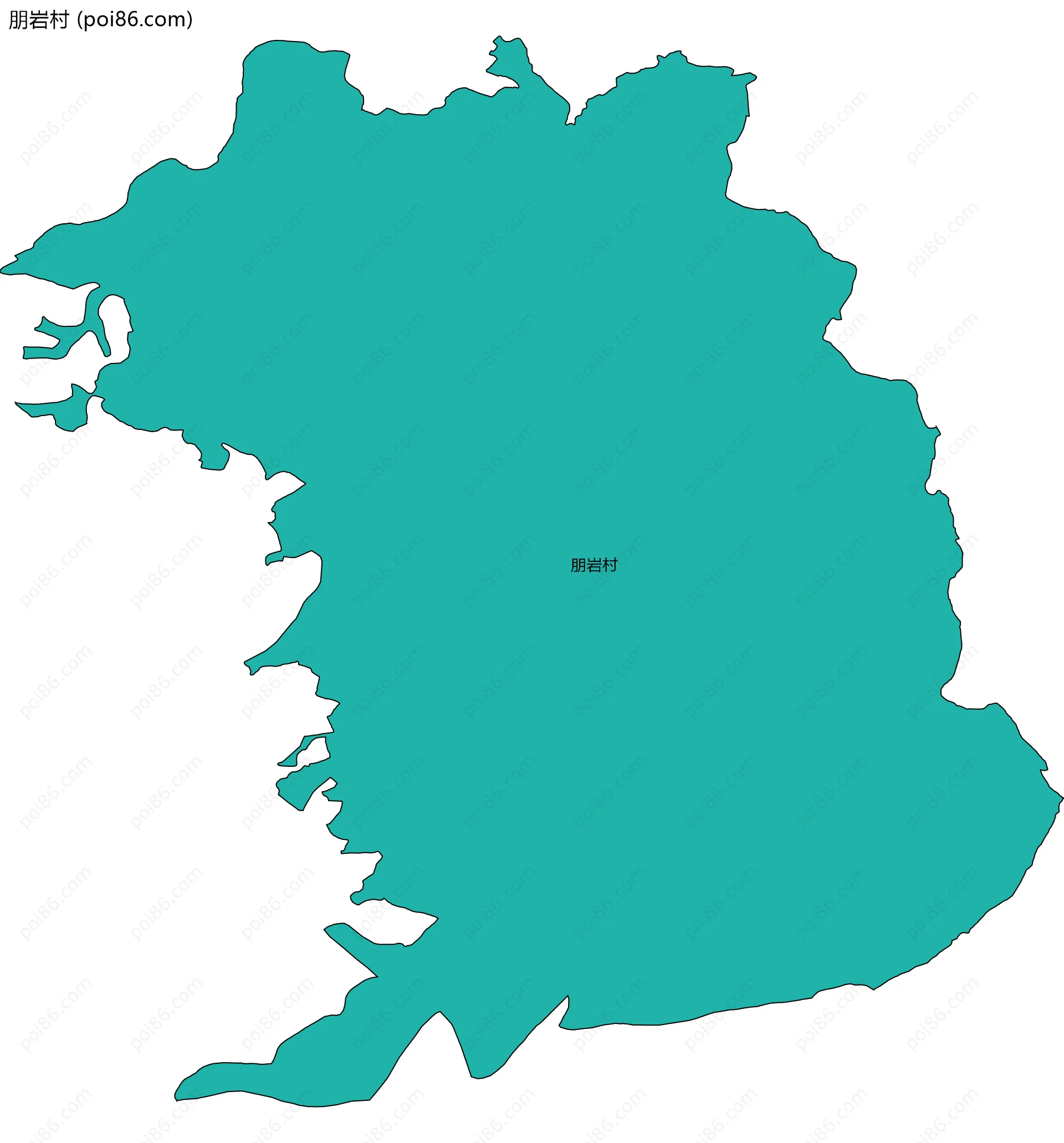 朋岩村边界地图