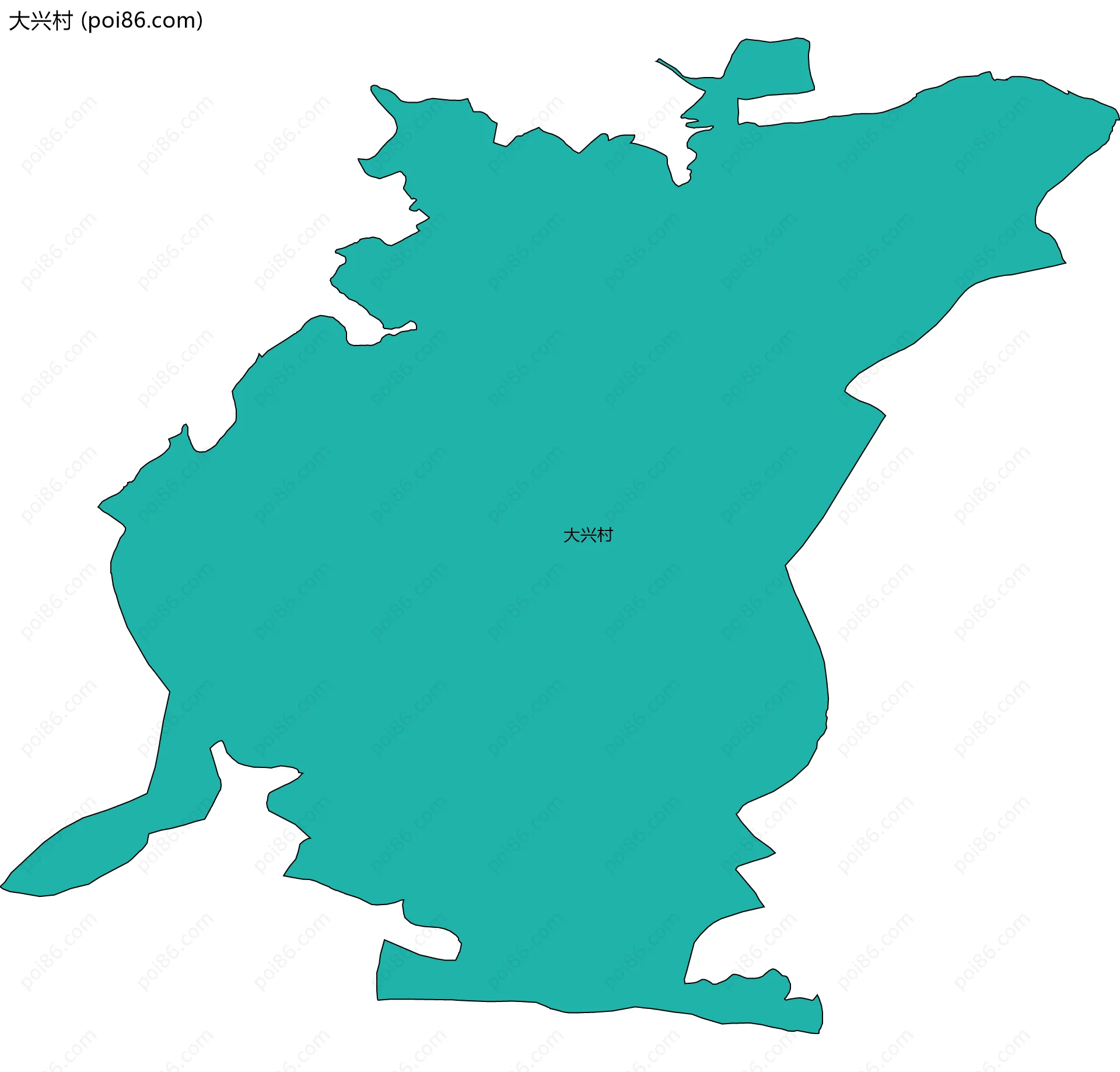 大兴村边界地图
