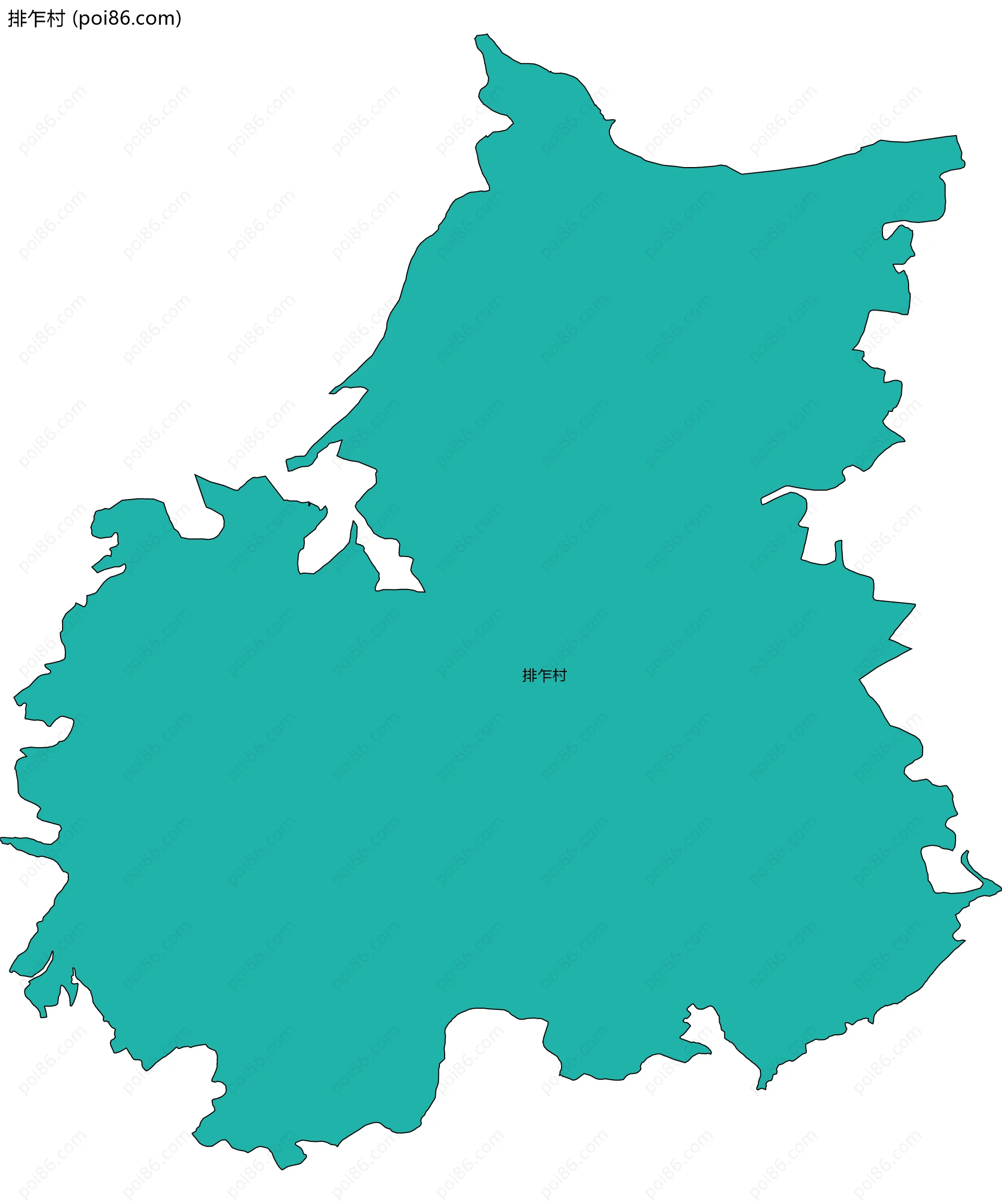 排乍村边界地图
