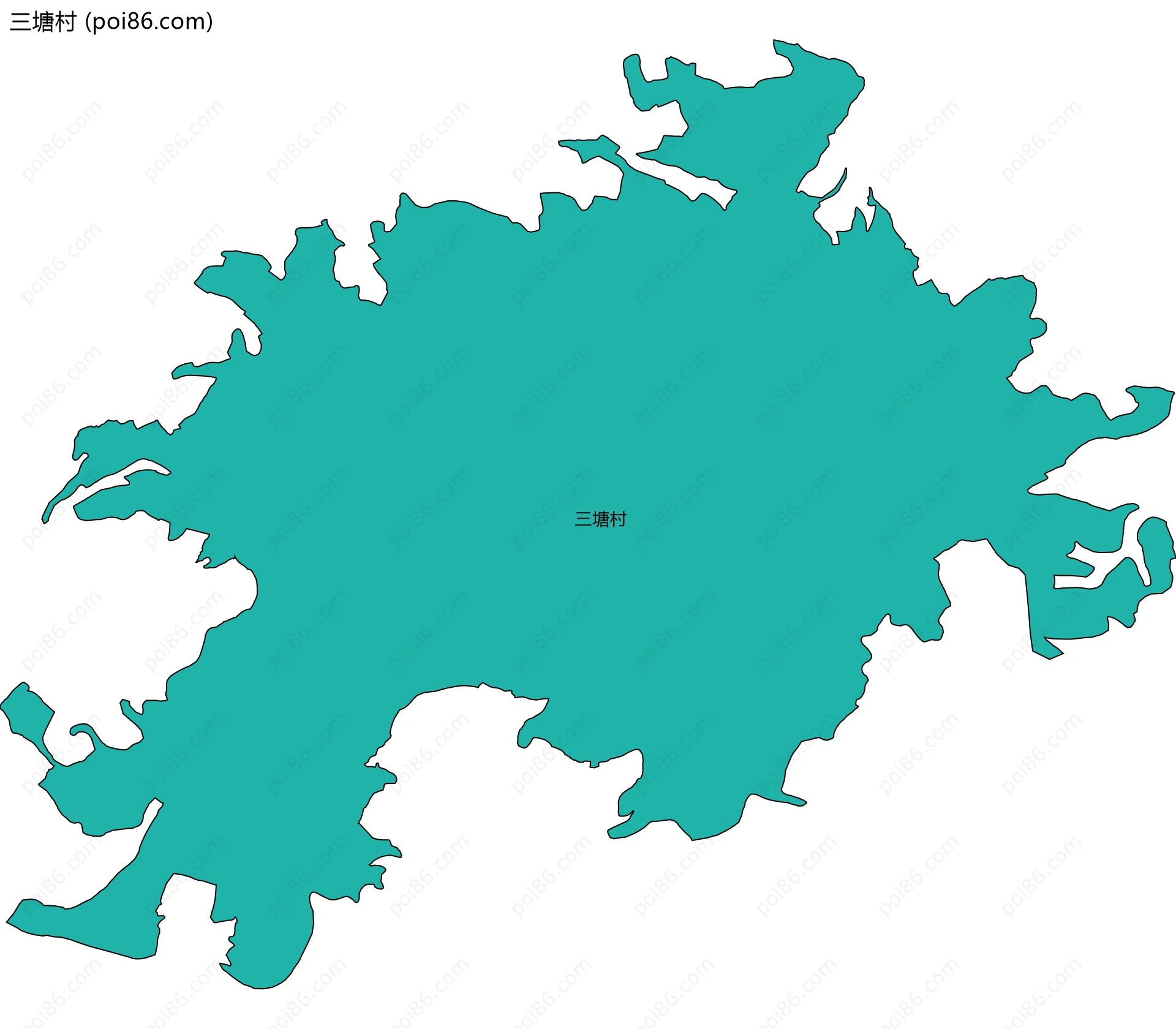 三塘村边界地图