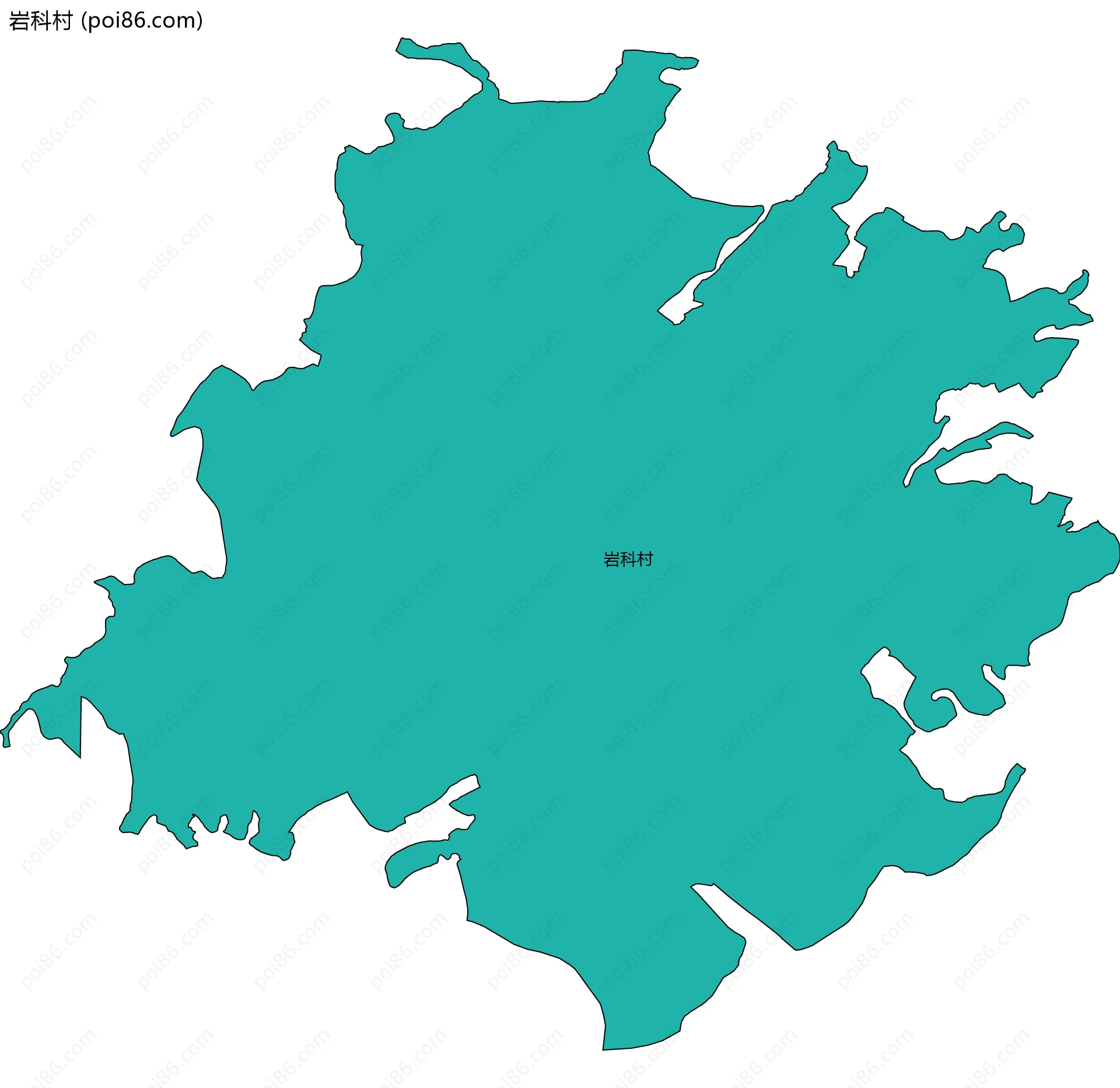 岩科村边界地图